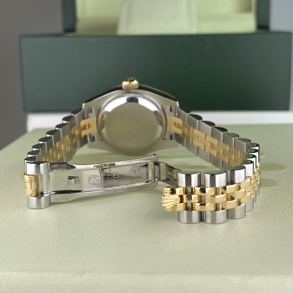 2004 Rolex Datejust 179173 Ladies 26mm Rare Original Diamond Green Jadeite Dial
