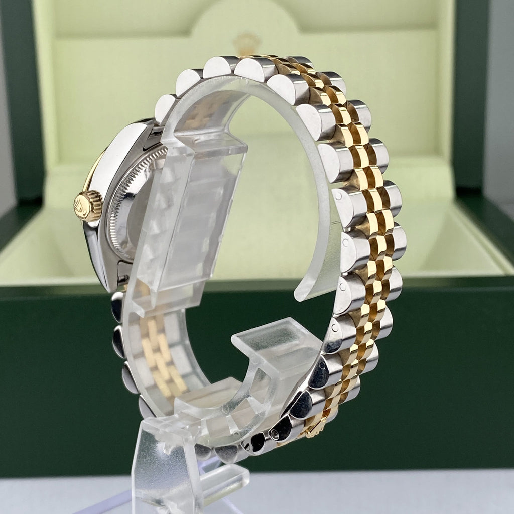 2004 Rolex Datejust 179173 Ladies 26mm Rare Original Diamond Green Jadeite Dial