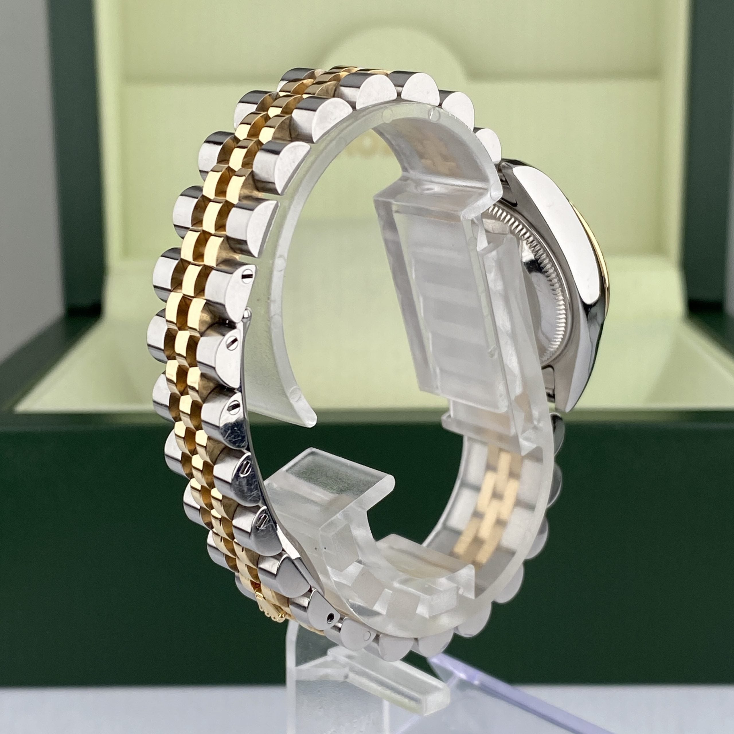 2004 Rolex Datejust 179173 Ladies 26mm Rare Original Diamond Green Jadeite Dial