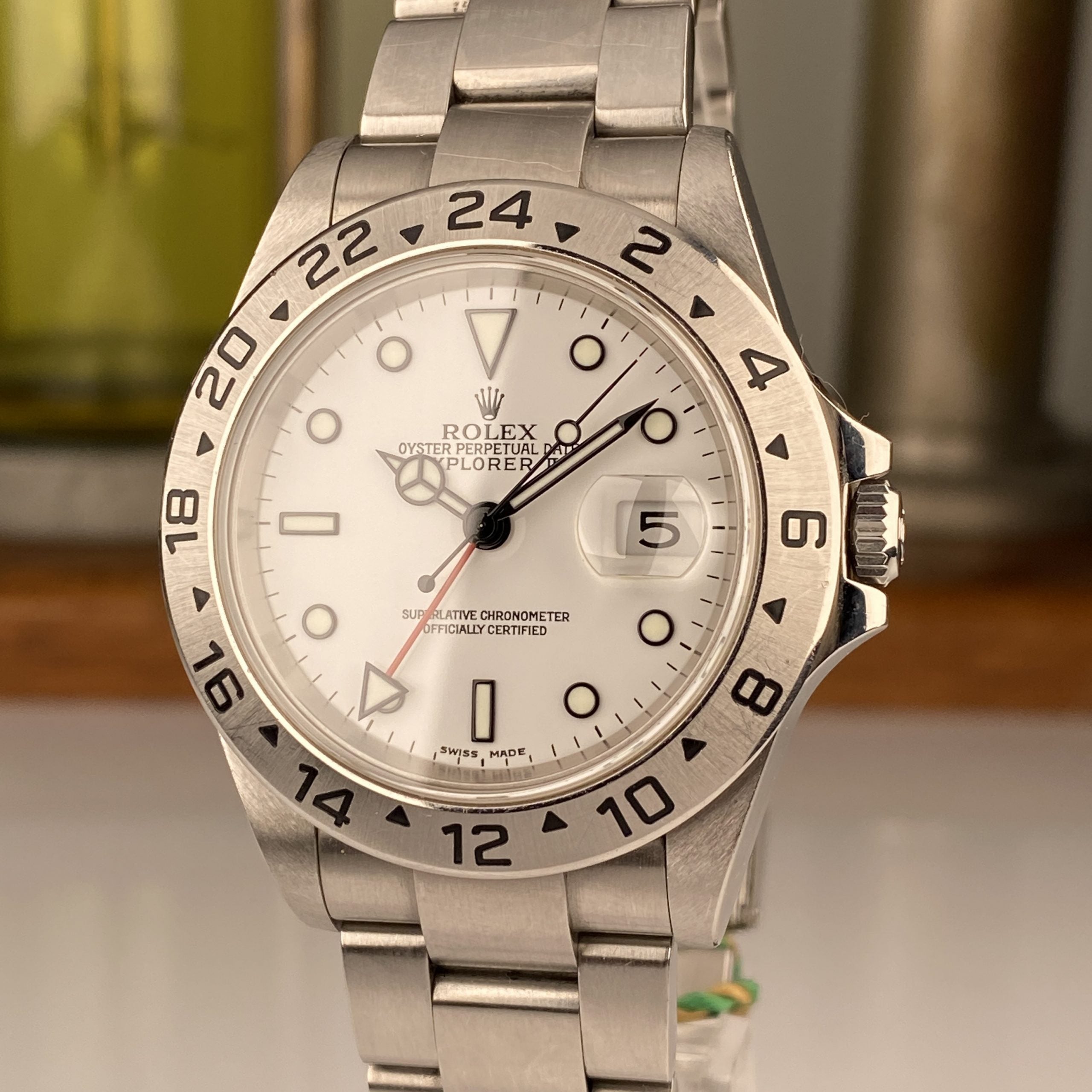 2004 Rolex Explorer II 16570 MKII Unpolished Polar White Dial