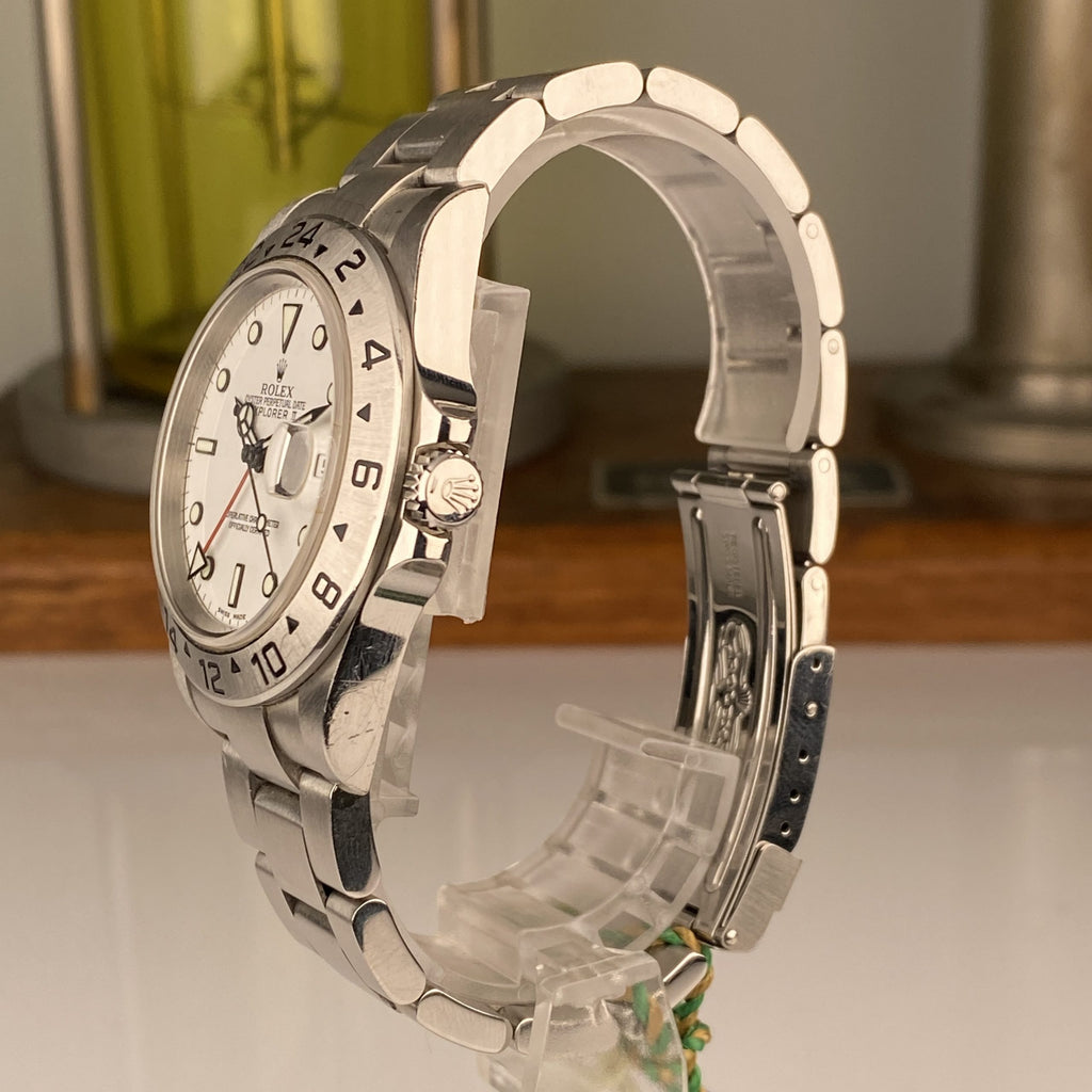 2004 Rolex Explorer II 16570 MKII Unpolished Polar White Dial