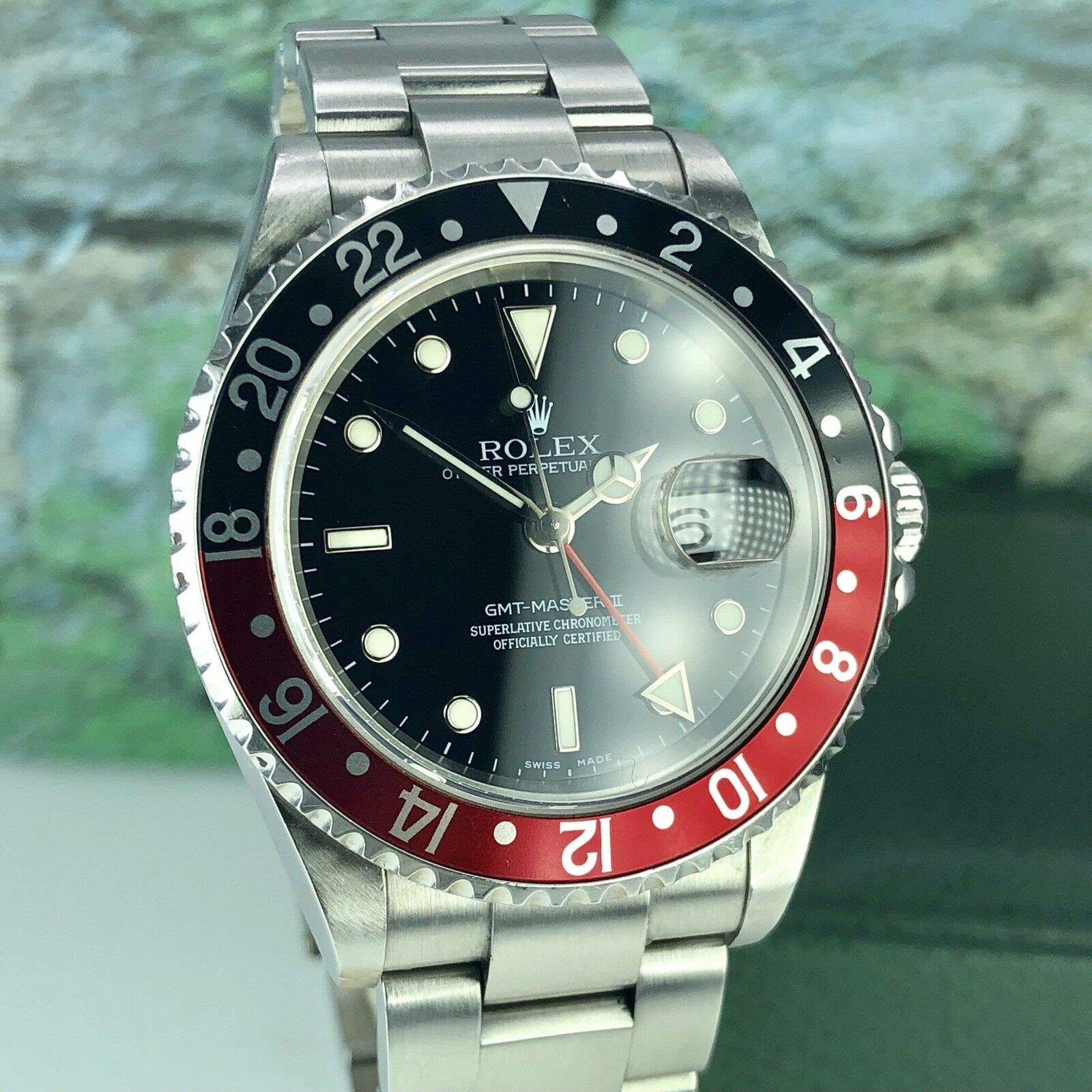 2004 Rolex GMT Master II 16710 Coke F serial No Holes With Box