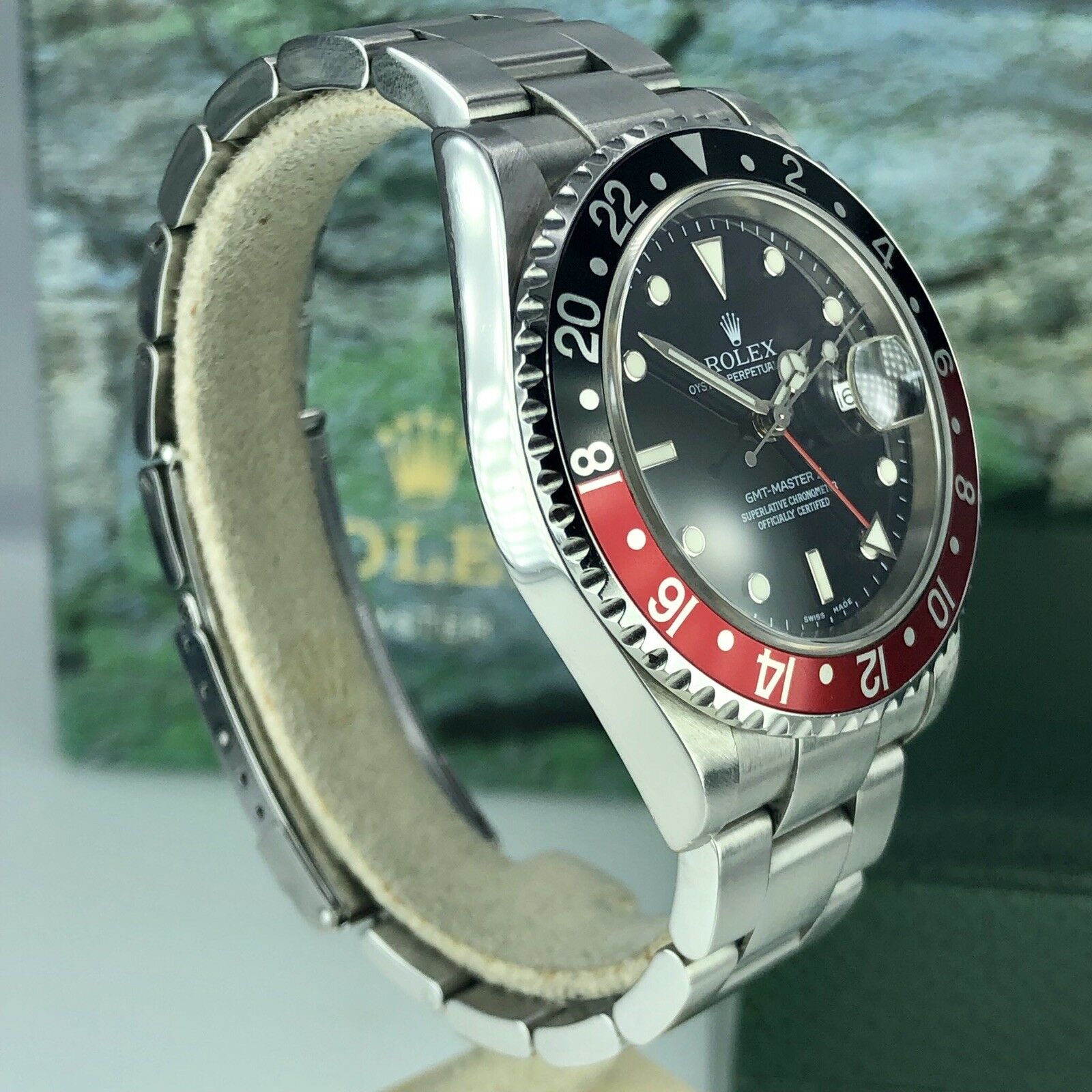 2004 Rolex GMT Master II 16710 Coke F serial No Holes With Box