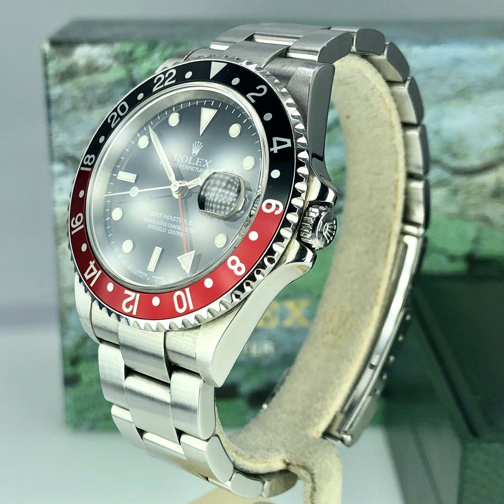 2004 Rolex GMT Master II 16710 Coke F serial No Holes With Box