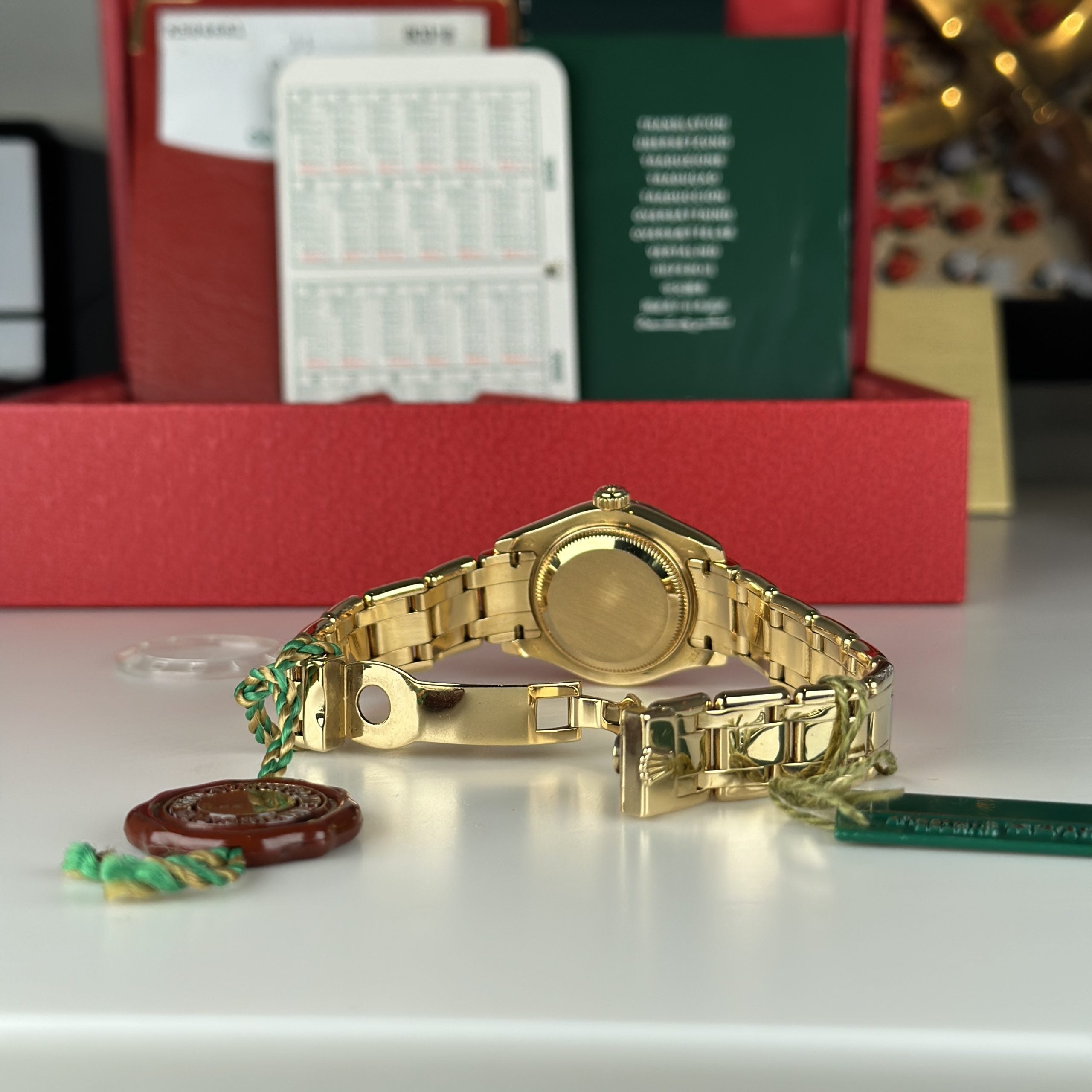 2004 Rolex Masterpiece 80318 Pearlmaster 29mm 18k Yellow Gold Factory Diamond Box and Papers