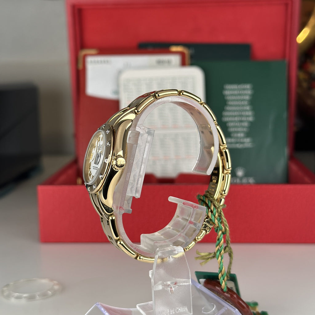 2004 Rolex Masterpiece 80318 Pearlmaster 29mm 18k Yellow Gold Factory Diamond Box and Papers