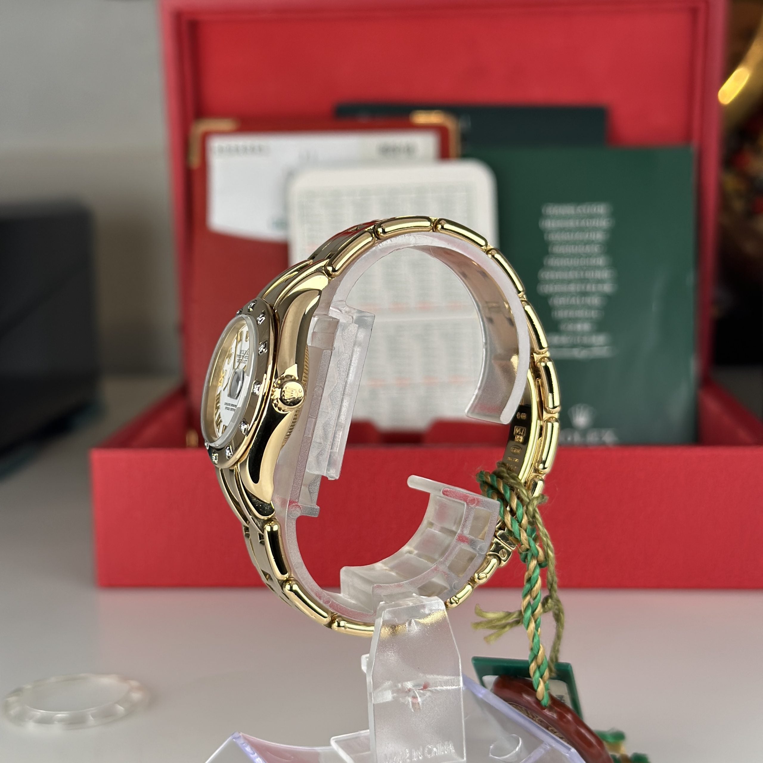 2004 Rolex Masterpiece 80318 Pearlmaster 29mm 18k Yellow Gold Factory Diamond Box and Papers