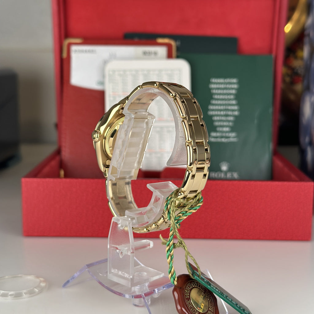 2004 Rolex Masterpiece 80318 Pearlmaster 29mm 18k Yellow Gold Factory Diamond Box and Papers