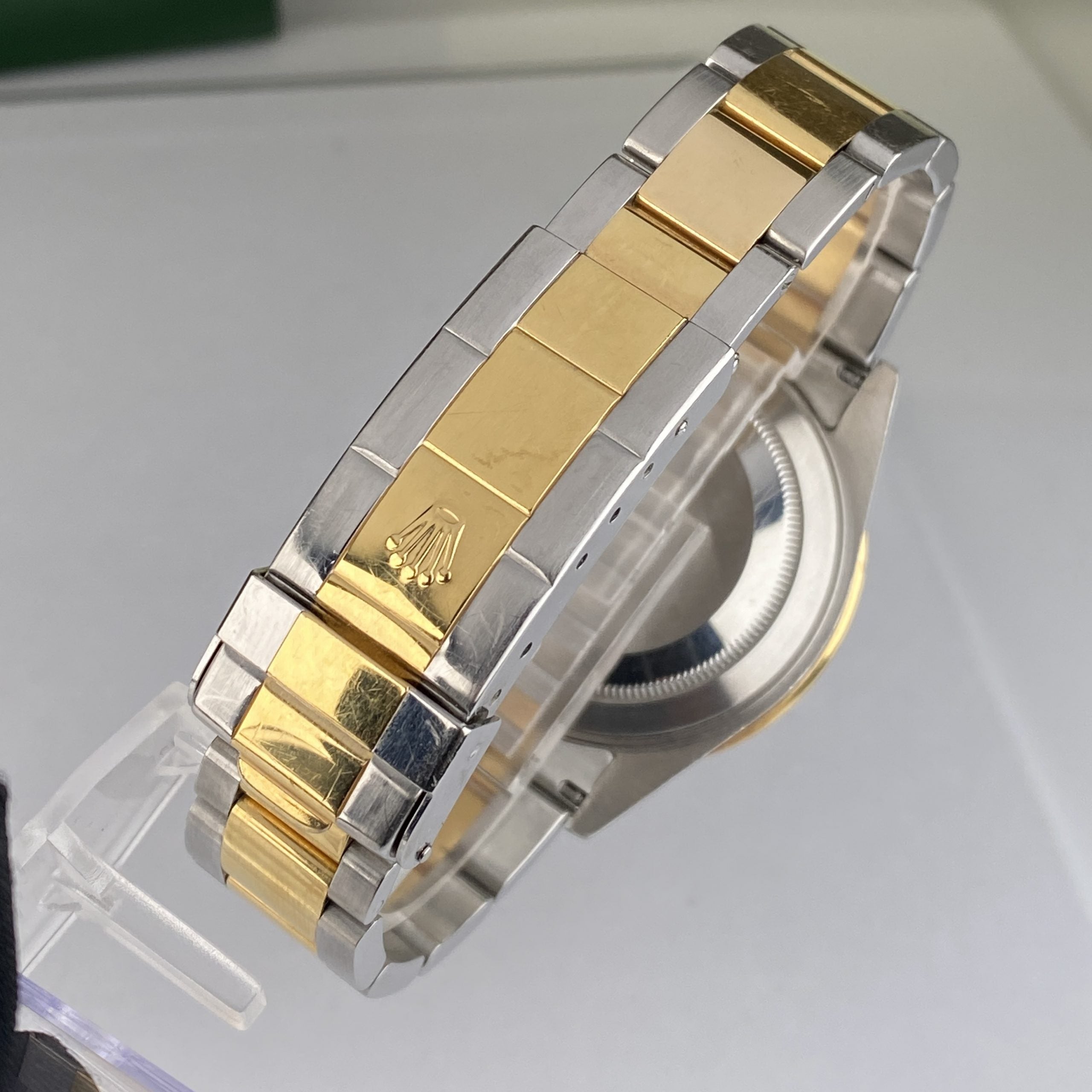 2004 Rolex Submariner 16613 Blue Unpolished Steel & Gold Factory Sultan Serti Diamond Dial
