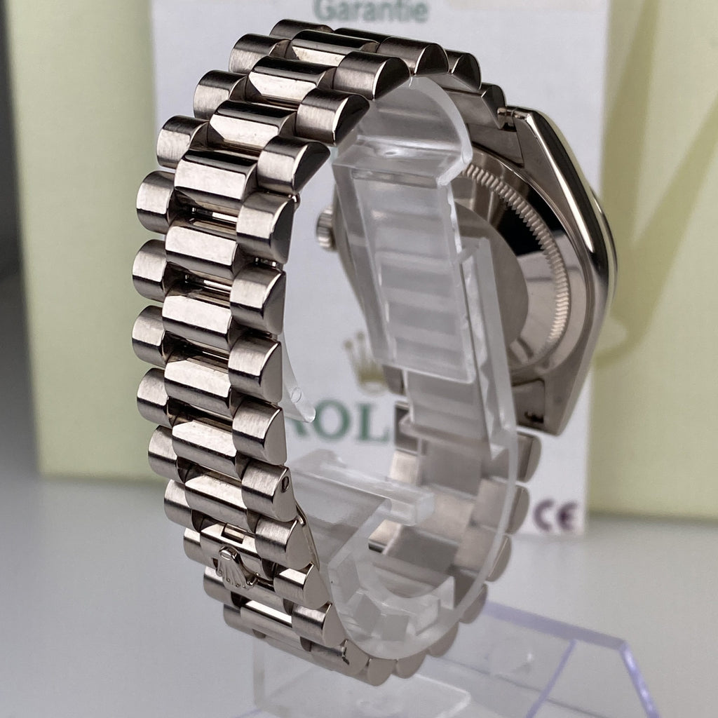 2005 Rolex Day-Date 118239 Unpolished President White Gold Factory Diamond Dial with Box & Papers