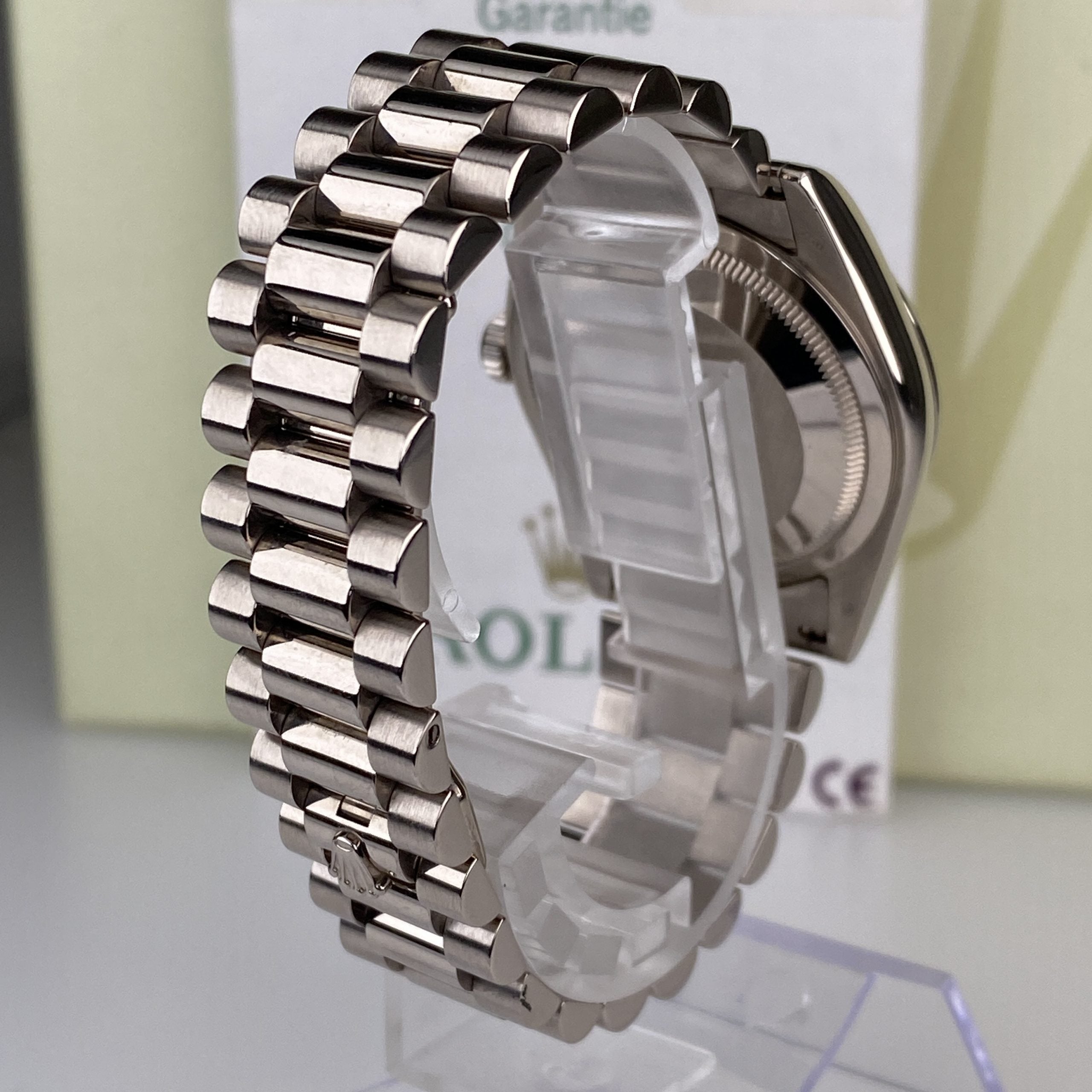 2005 Rolex Day-Date 118239 Unpolished President White Gold Factory Diamond Dial with Box & Papers