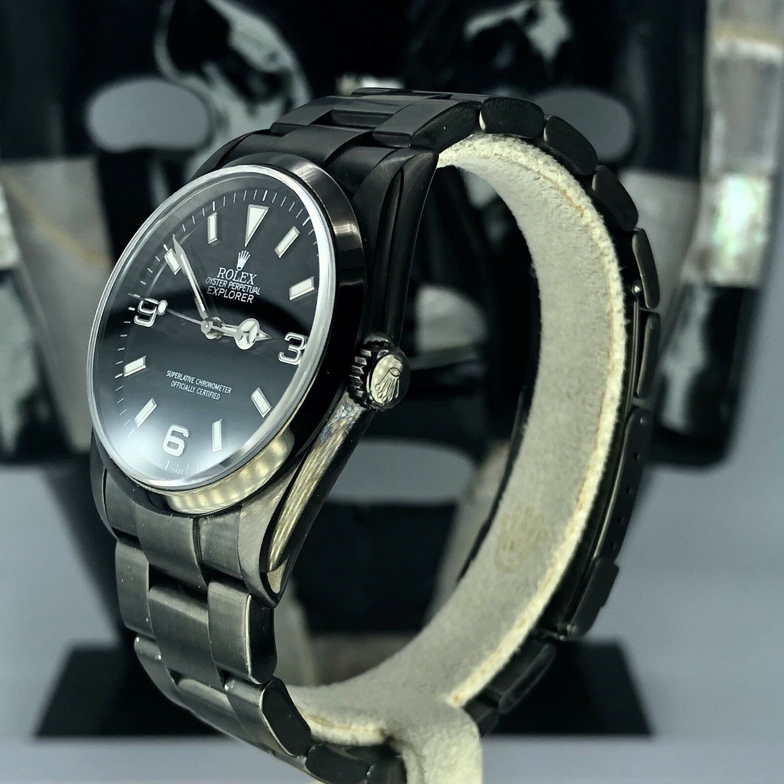 2005 Unique Rolex Explorer 114270 Black PVD / DLC