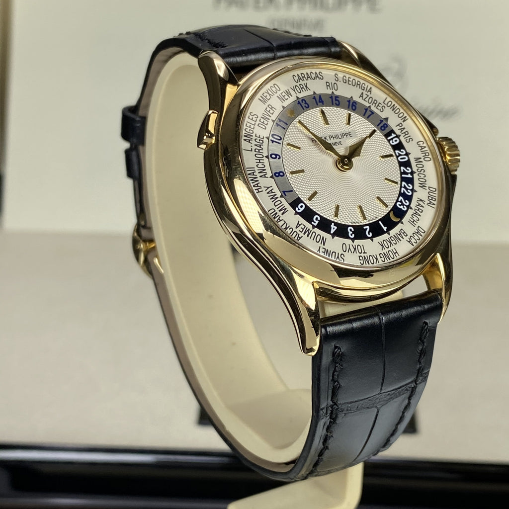 2005 Patek Philippe 5110J-001 18k Yellow Gold World Time Complete Full Set