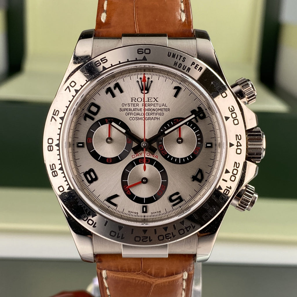 2006 Rolex Daytona 116519 White Gold New Old Stock Factory Racing Dial