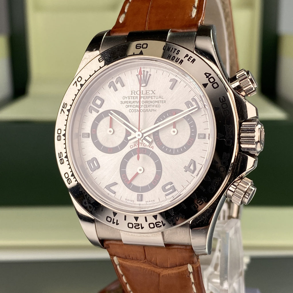 2006 Rolex Daytona 116519 White Gold New Old Stock Factory Racing Dial