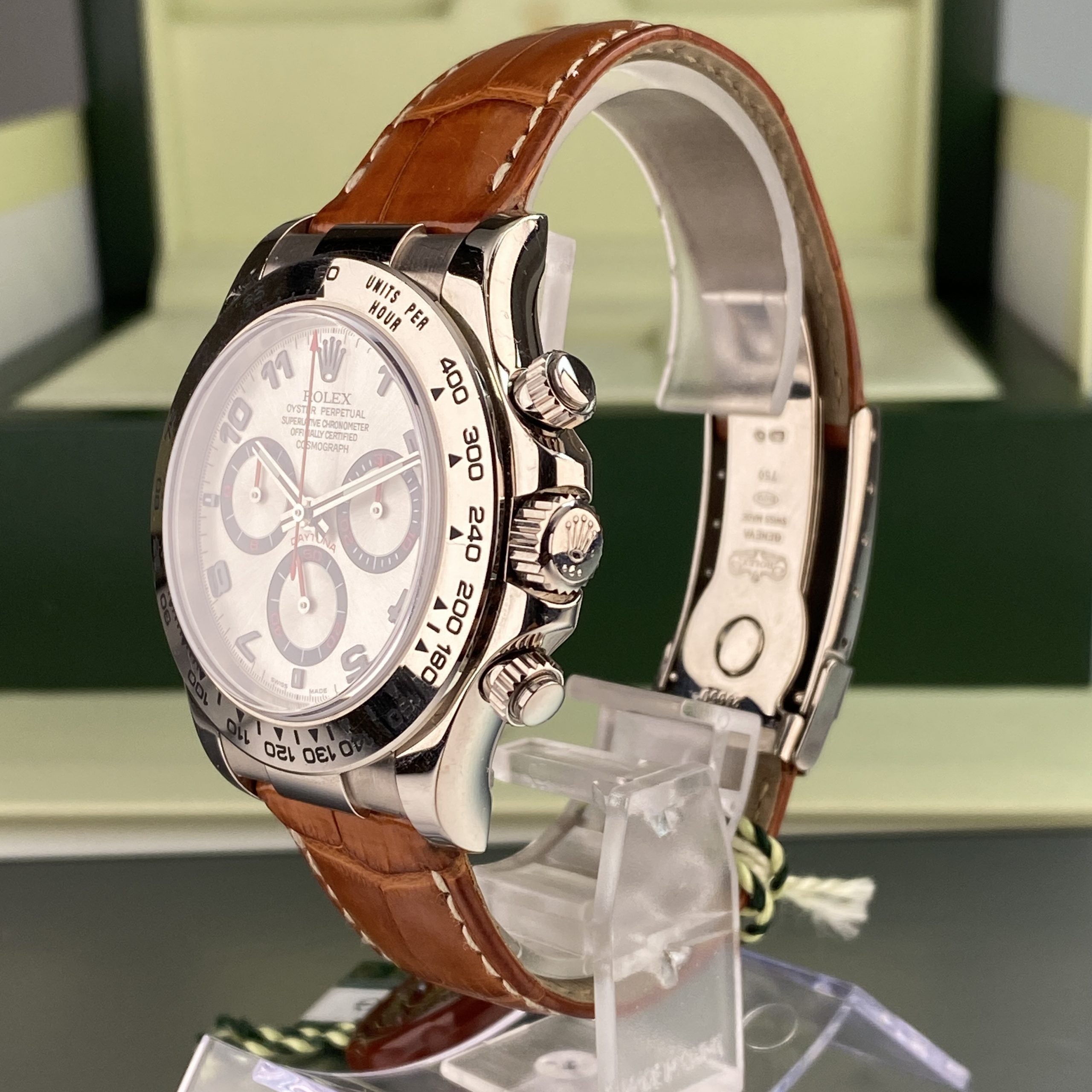 2006 Rolex Daytona 116519 White Gold New Old Stock Factory Racing Dial