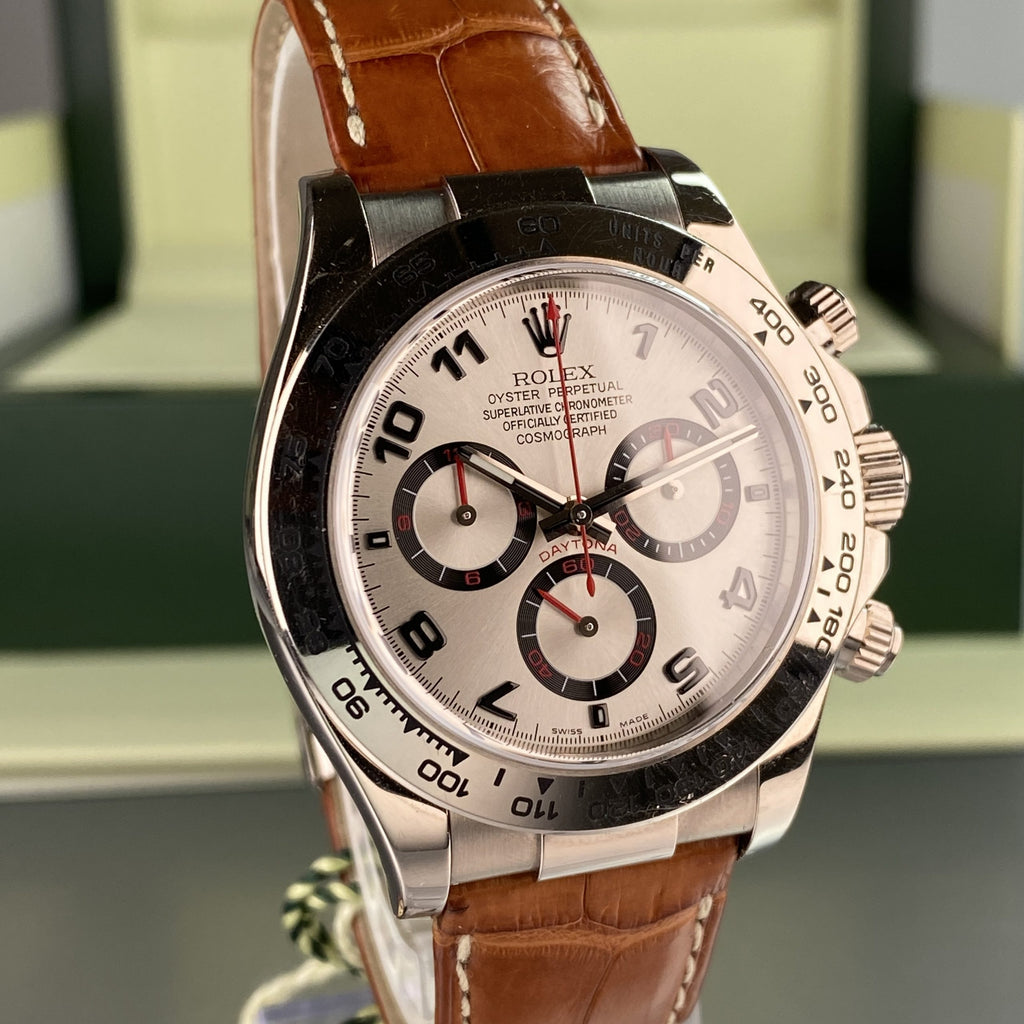 2006 Rolex Daytona 116519 White Gold New Old Stock Factory Racing Dial