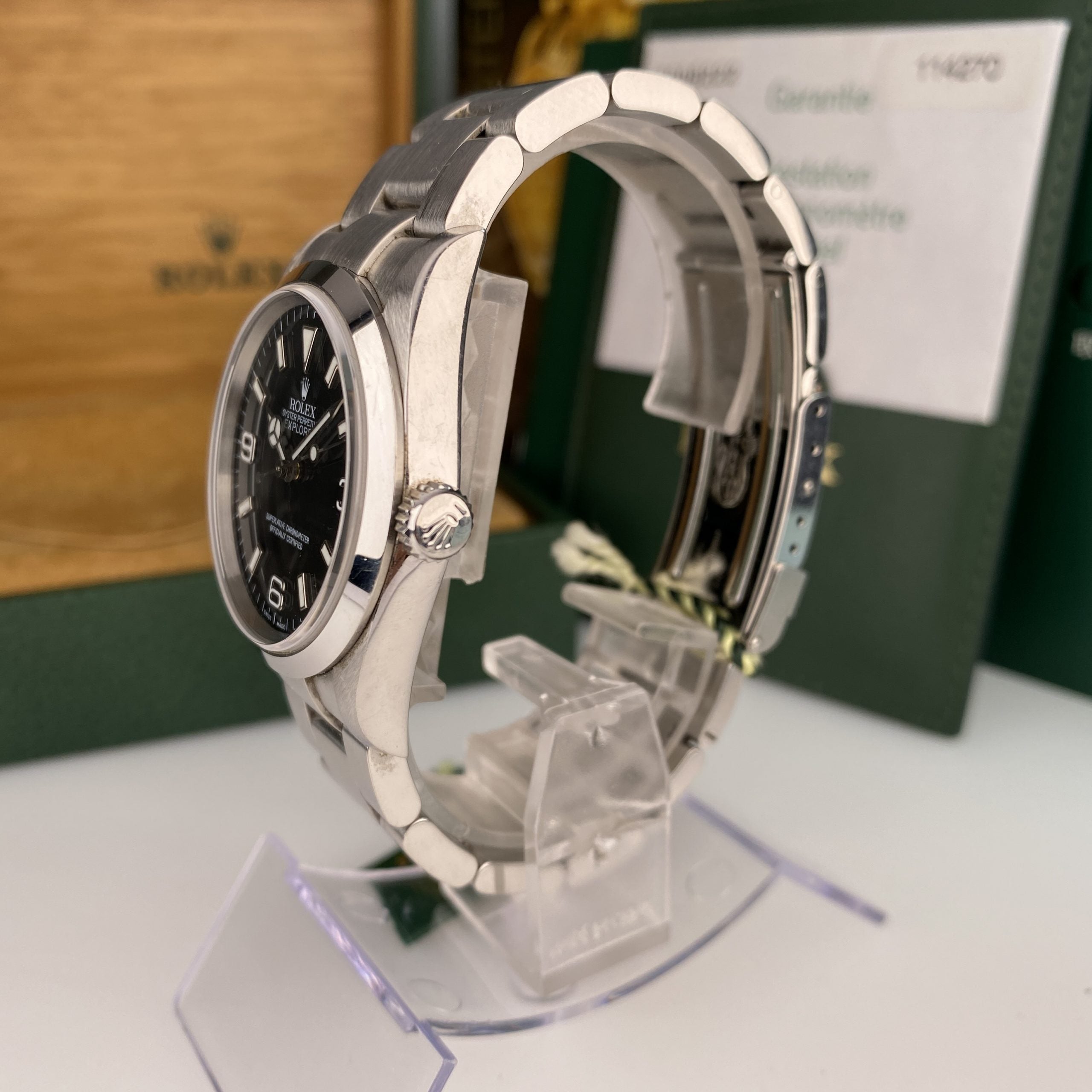 2006 Rolex Explorer 114270 Unpolished Complete Set Box & Papers