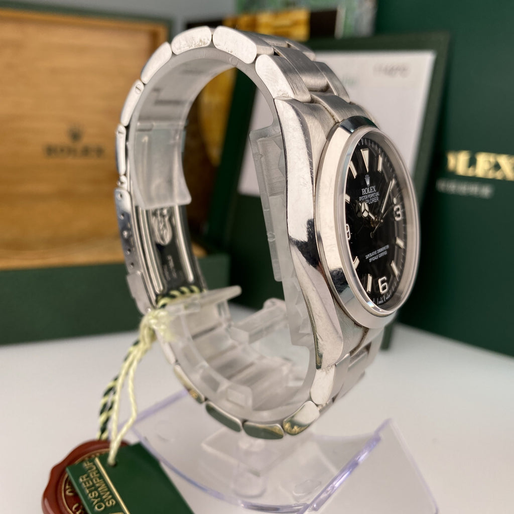 2006 Rolex Explorer 114270 Unpolished Complete Set Box & Papers