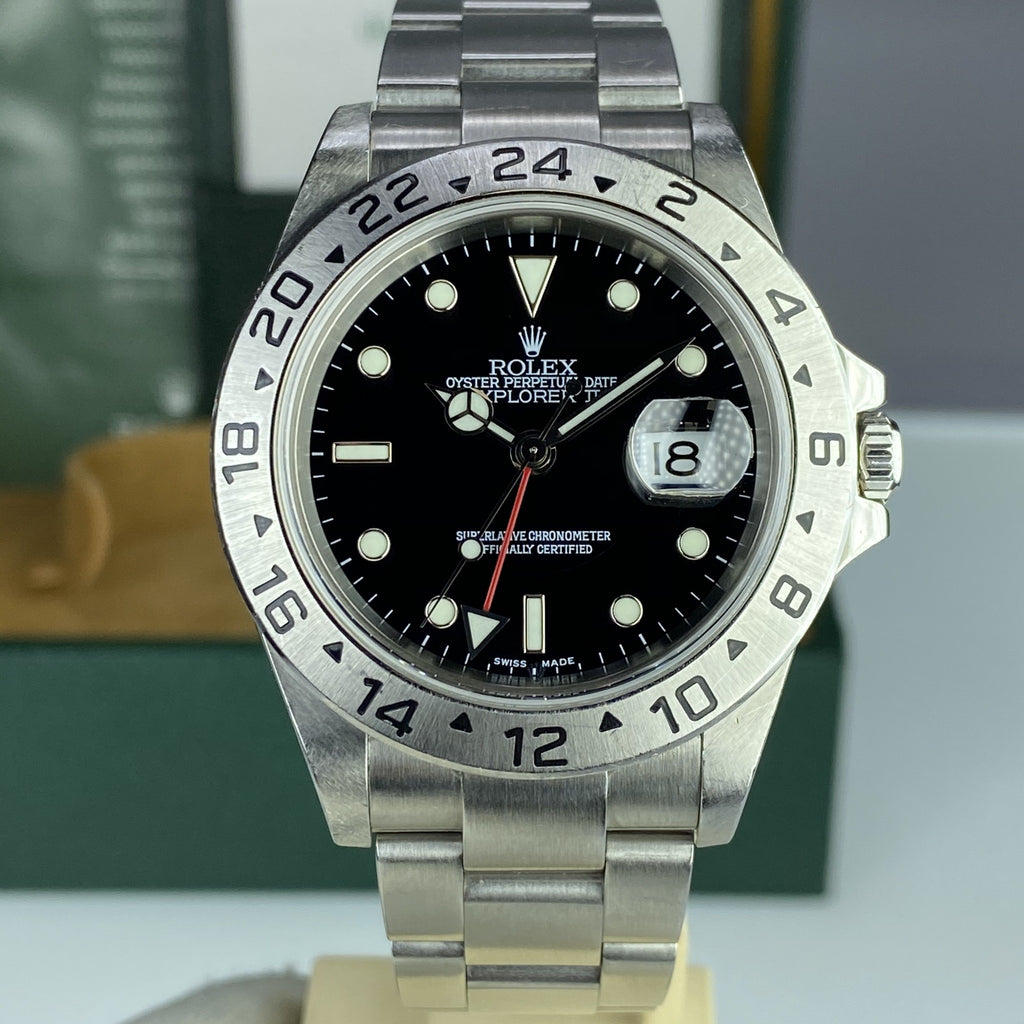 2006 Rolex Explorer II 16570 Full Set Box & Papers Unpolished Collectors set
