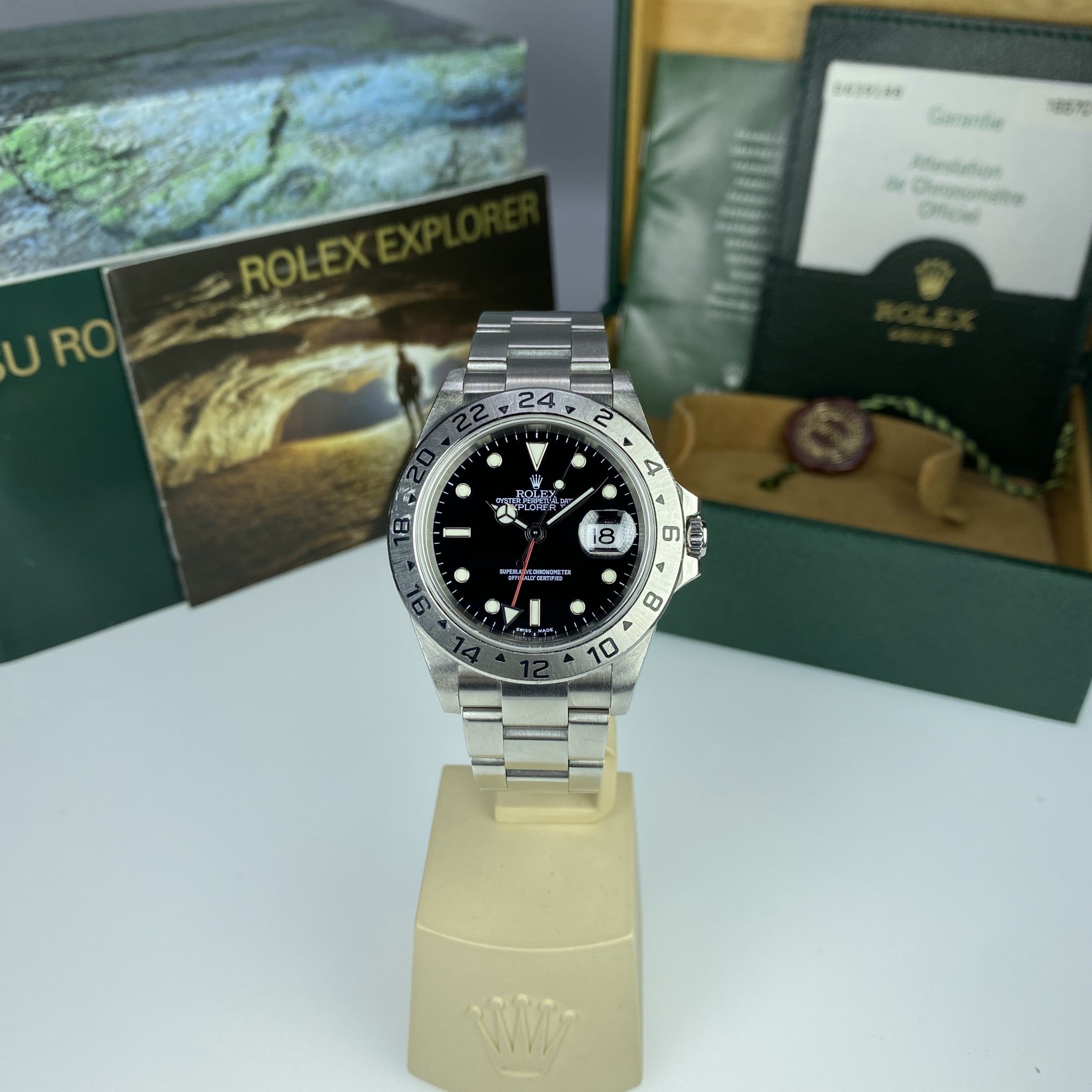 2006 Rolex Explorer II 16570 Full Set Box & Papers Unpolished Collectors set