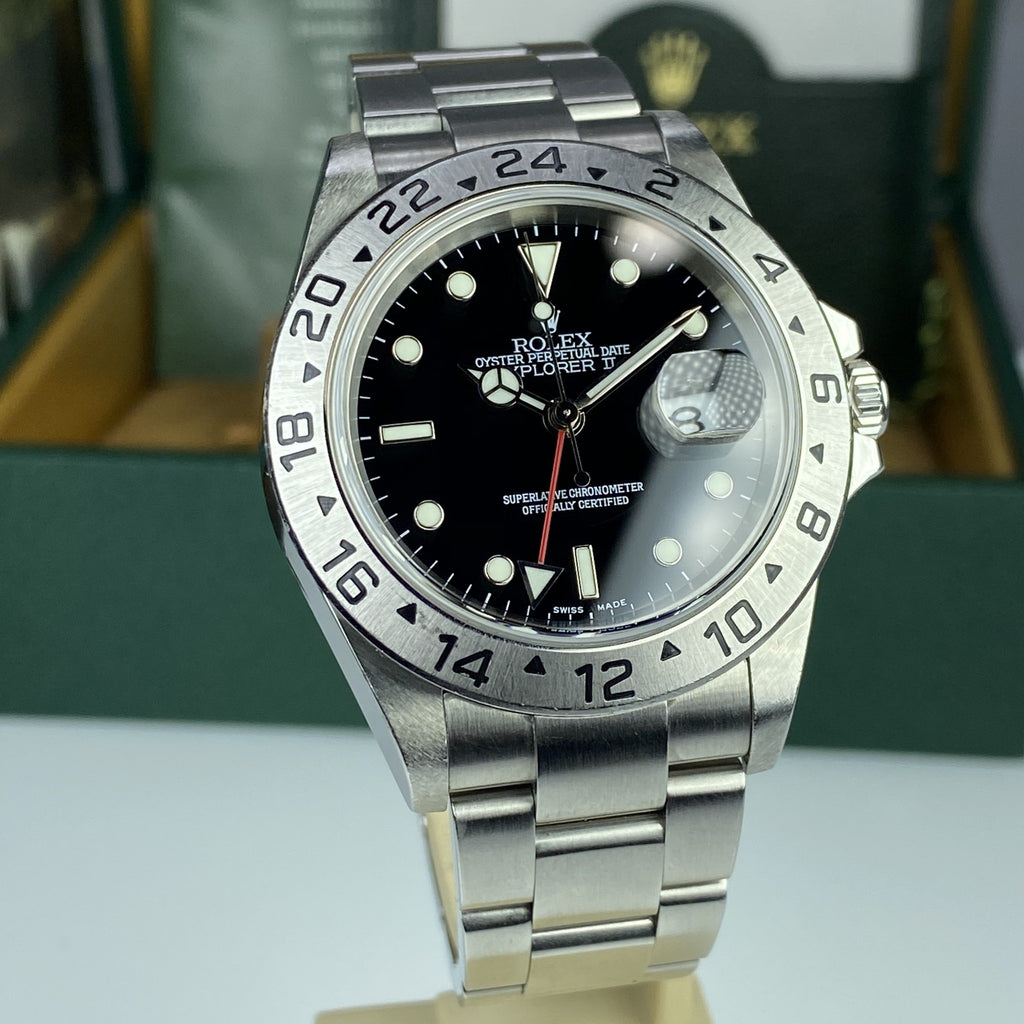 2006 Rolex Explorer II 16570 Full Set Box & Papers Unpolished Collectors set