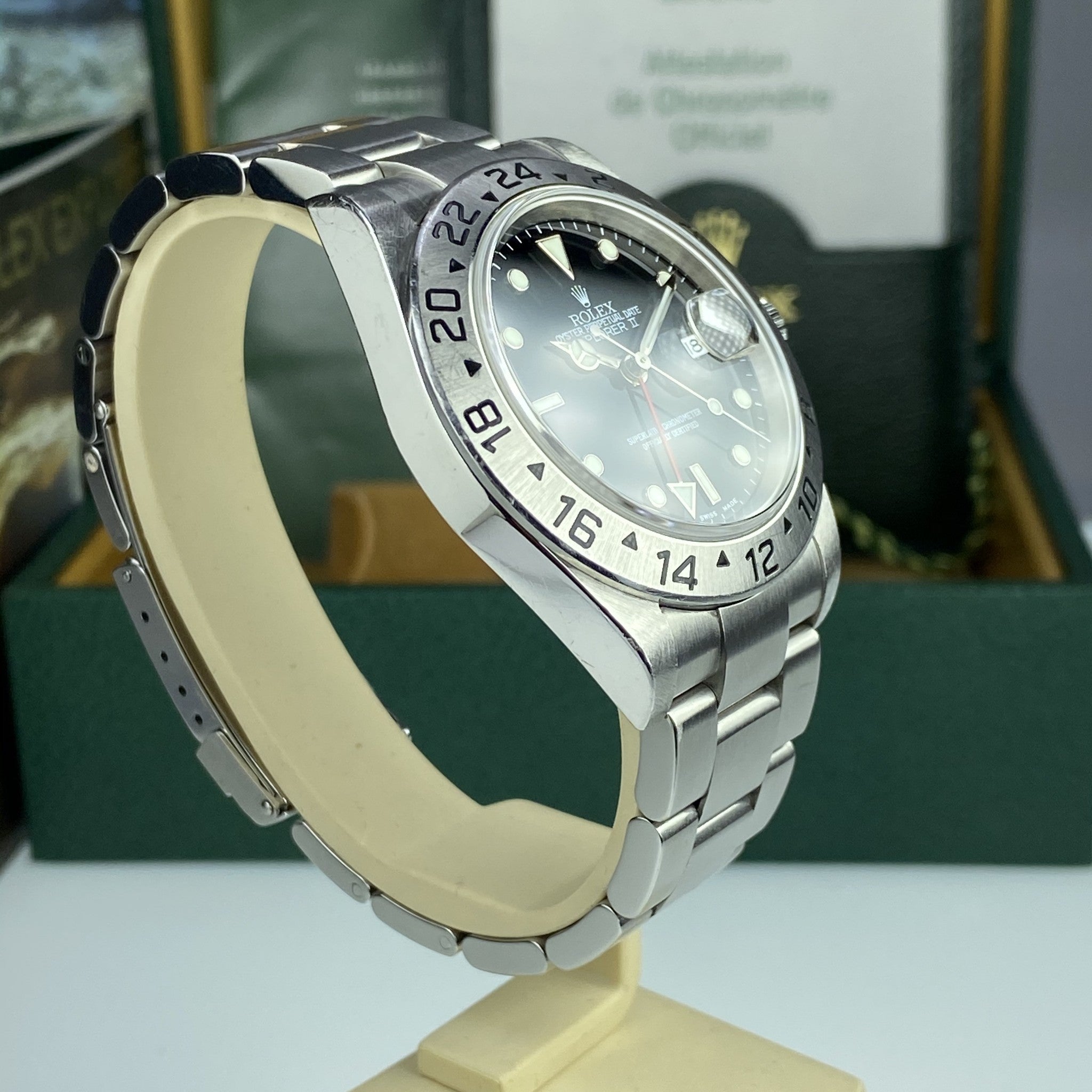 2006 Rolex Explorer II 16570 Full Set Box & Papers Unpolished Collectors set