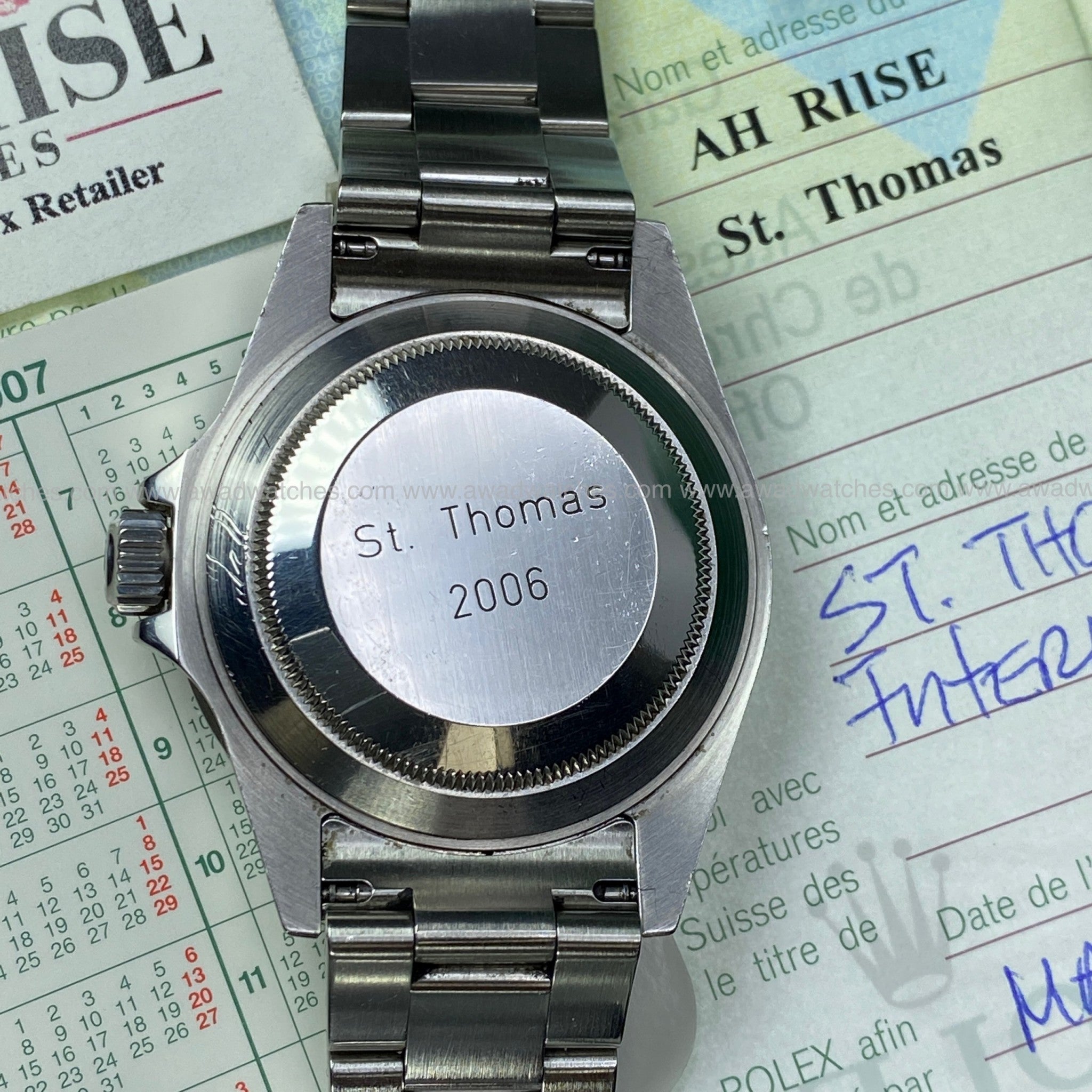 2006 Rolex Award Submariner 16610 St. Thomas Regatta Sailing Race Historical Complete Set Box & Papers