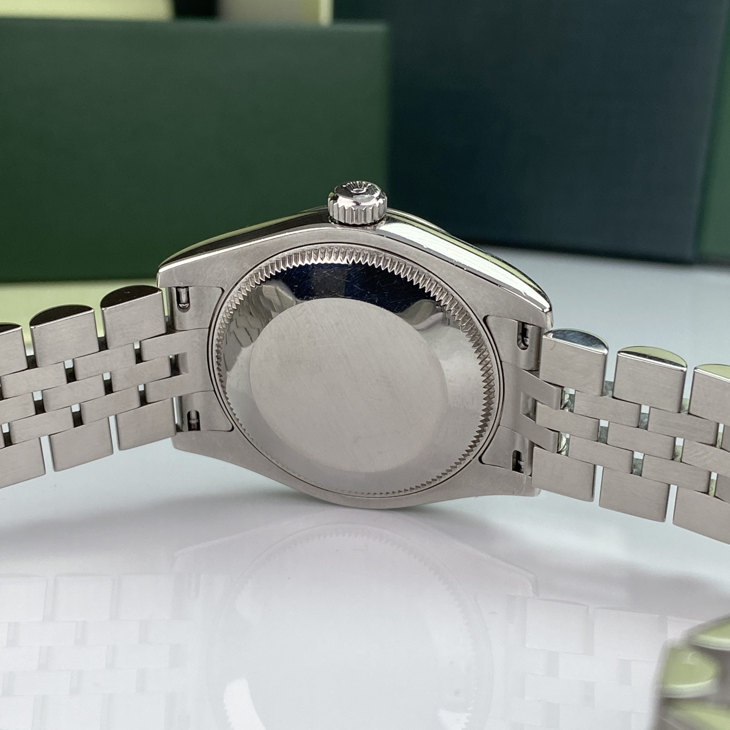 2007 Rolex Datejust 178274 gold & Steel Factory Diamond Meteorite Dial Jubilee 31mm W Box and Card