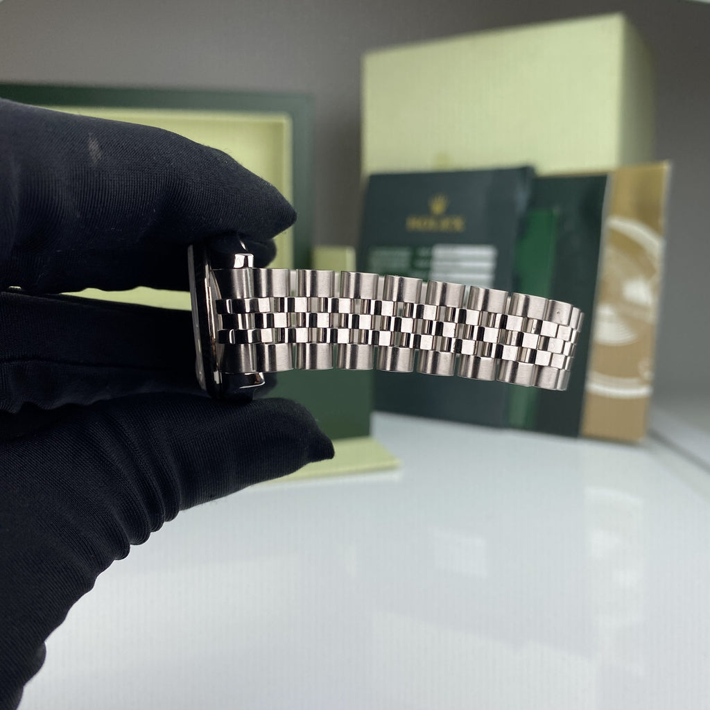 2007 Rolex Datejust 178274 gold & Steel Factory Diamond Meteorite Dial Jubilee 31mm W Box and Card