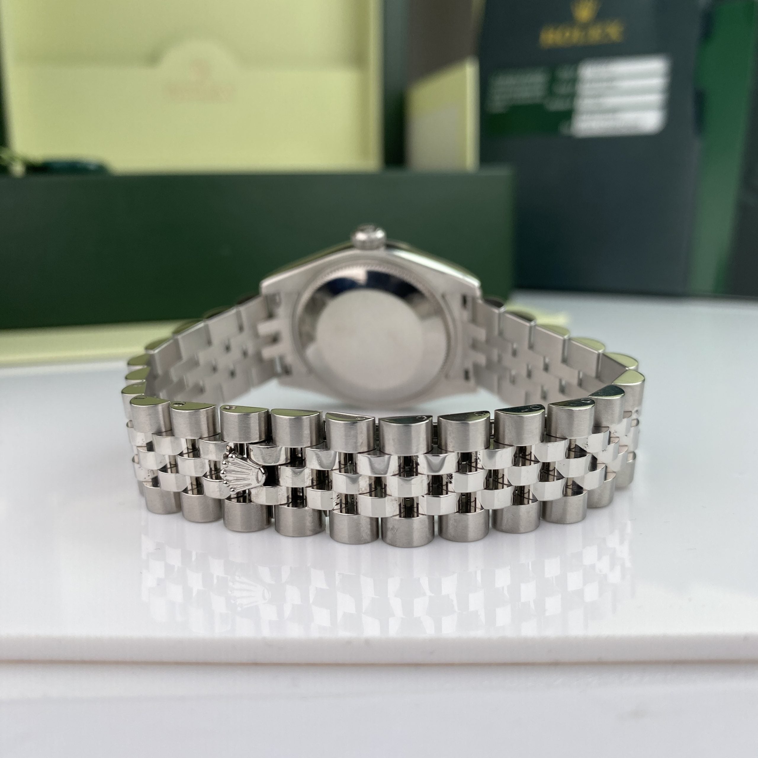 2007 Rolex Datejust 178274 gold & Steel Factory Diamond Meteorite Dial Jubilee 31mm W Box and Card