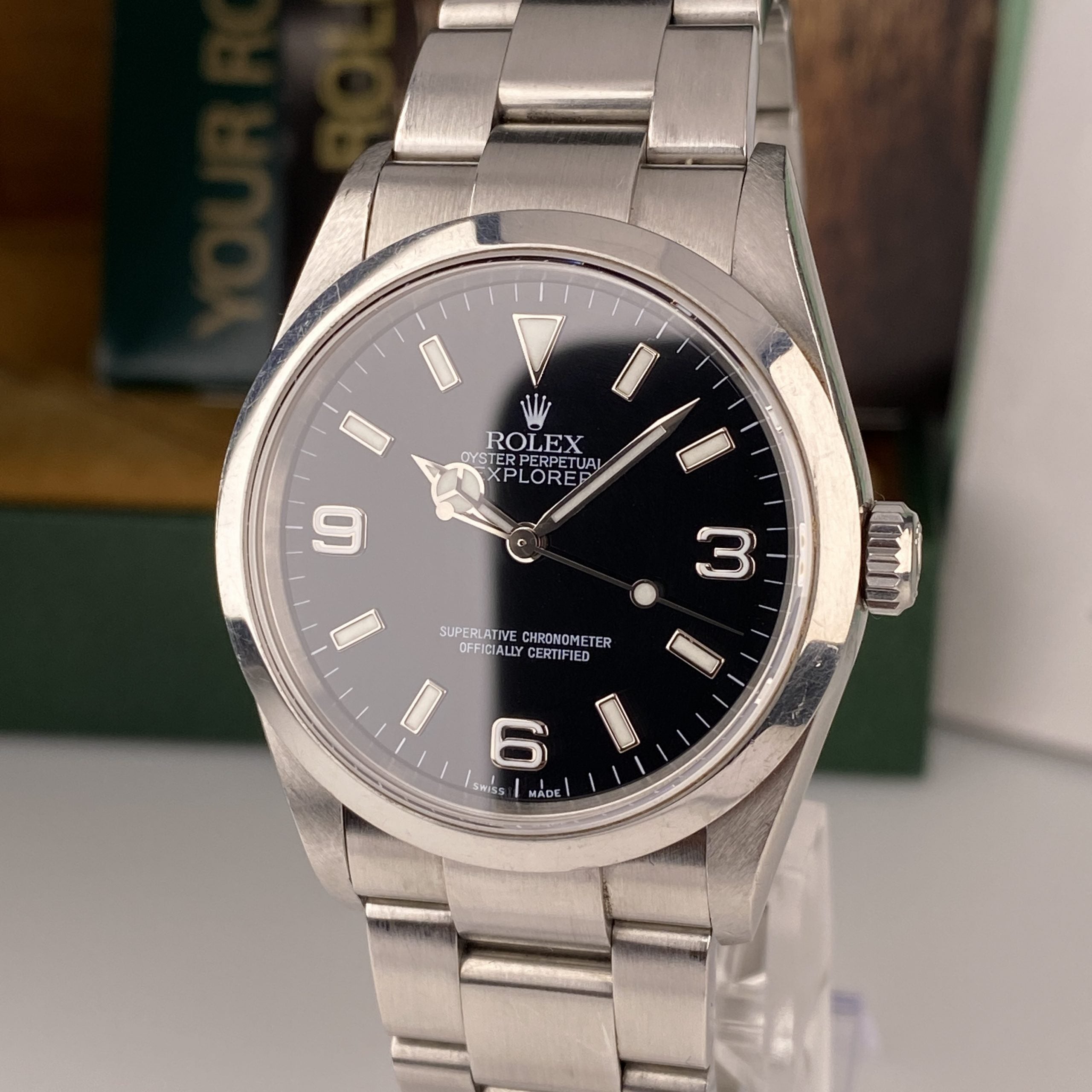2007 Rolex Explorer 114270 Unpolished Complete Set Box & Papers