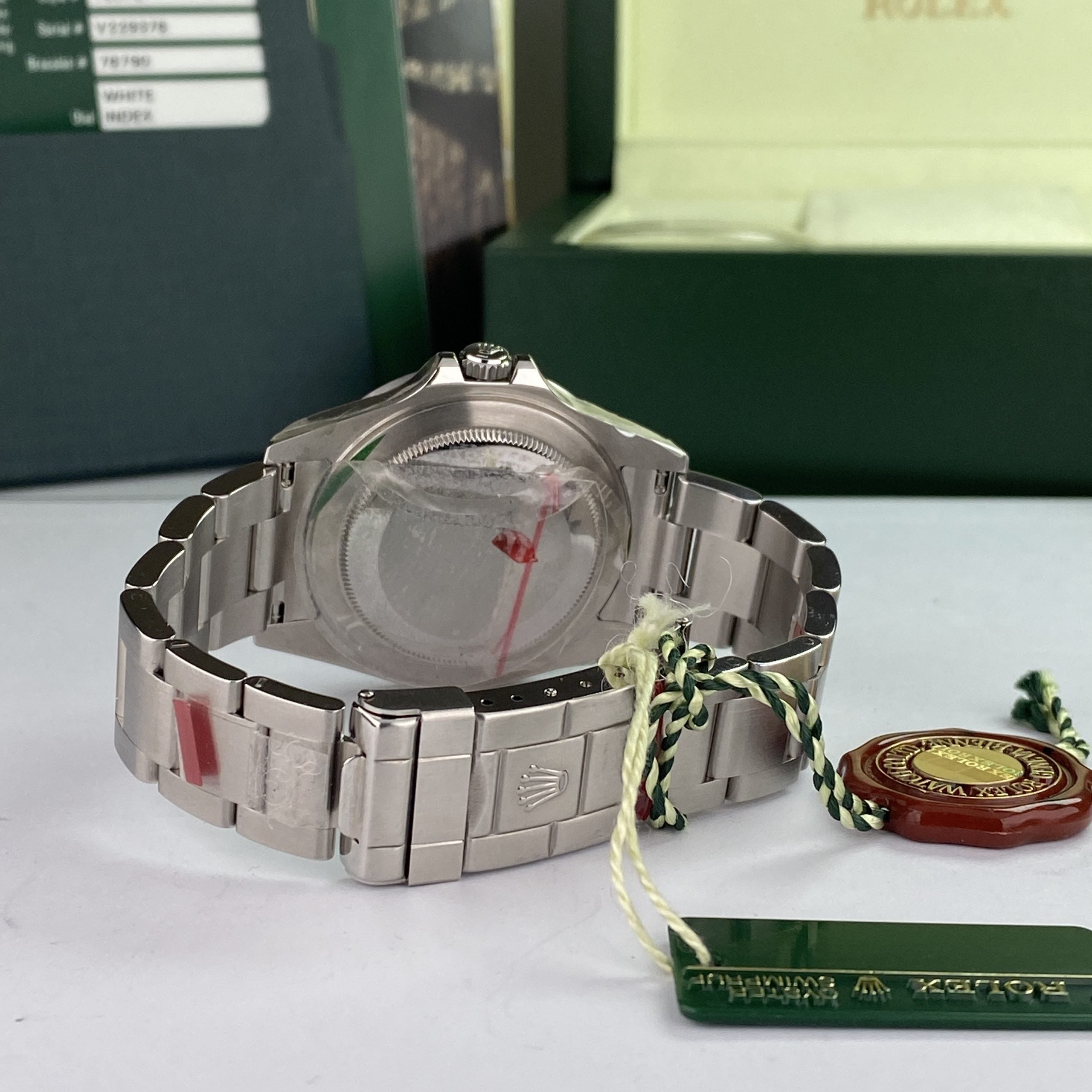 2007 Rolex Explorer II 16570 New Old Stock Polar White Dial Stickers 3186 complete set NOS