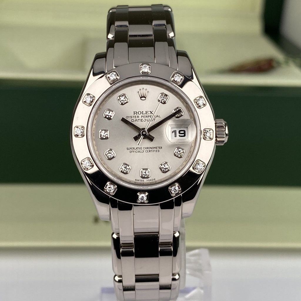 2007 Rolex Masterpiece 80319 Pearlmaster 29mm 18k White Gold Factory Diamond