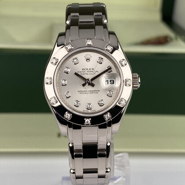 2007 Rolex Masterpiece 80319 Pearlmaster 29mm 18k White Gold Factory Diamond