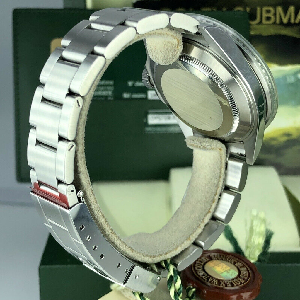 2008 NOS Rolex 16610LV Submariner Anniversary Green Kermit Full Set Card M