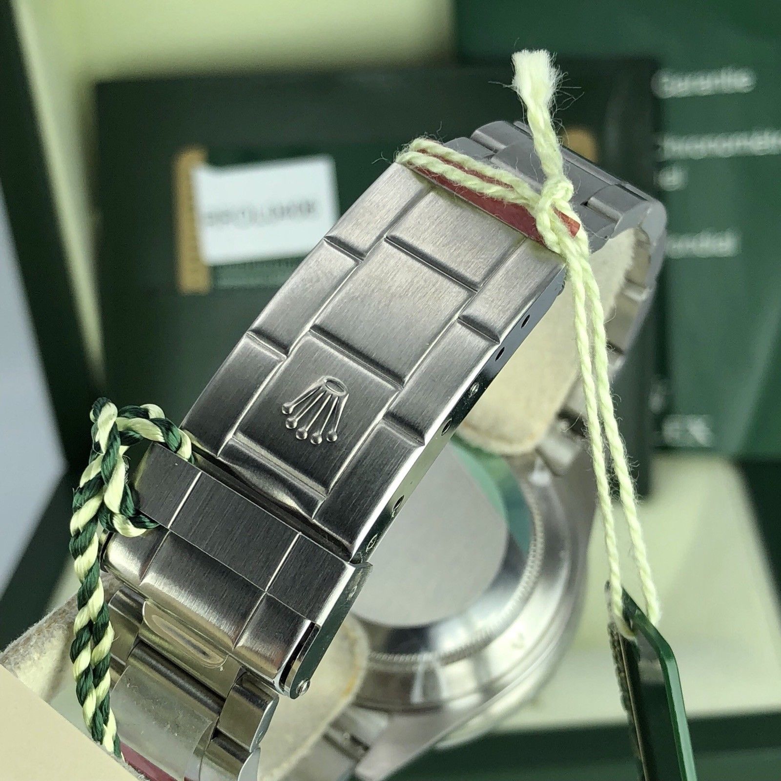 2008 NOS Rolex 16610LV Submariner Anniversary Green Kermit Full Set Card M