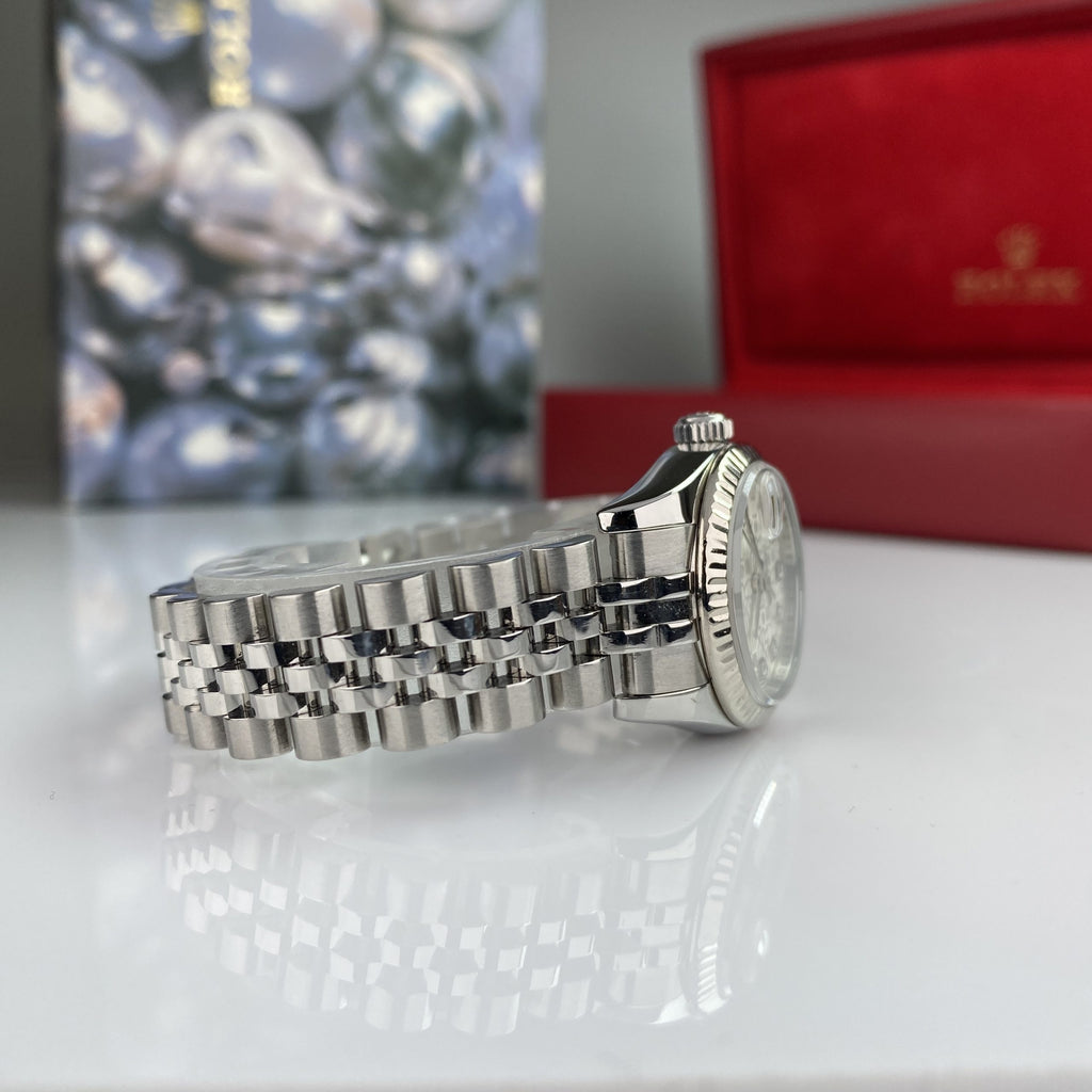 2008 Rolex Datejust 179174 gold & Steel Factory Diamond Anniversary Dial Jubilee 26mm W Box