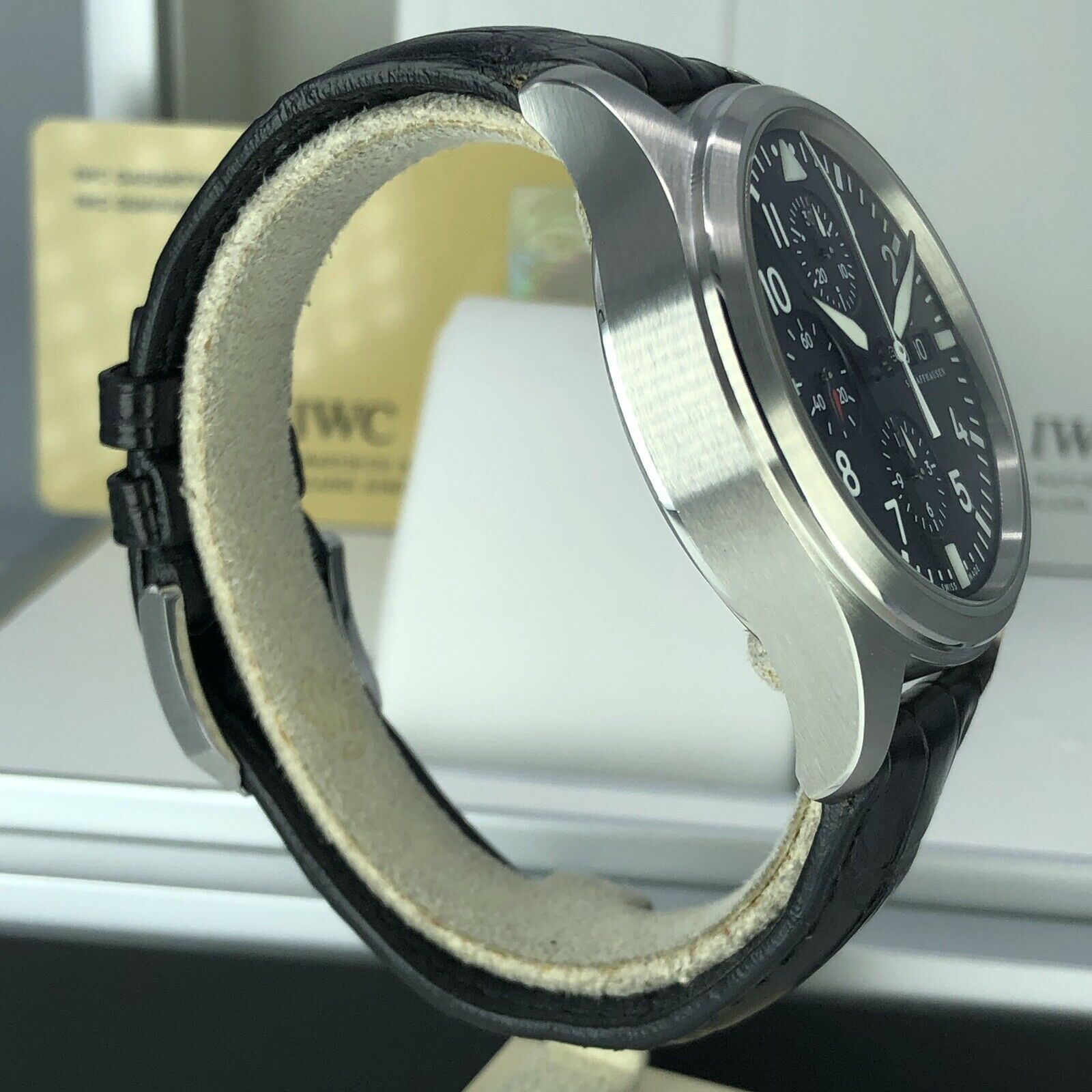2009 IWC Pilot Chronograph IW371701 Day & Date Mint Condition With Box & Papers