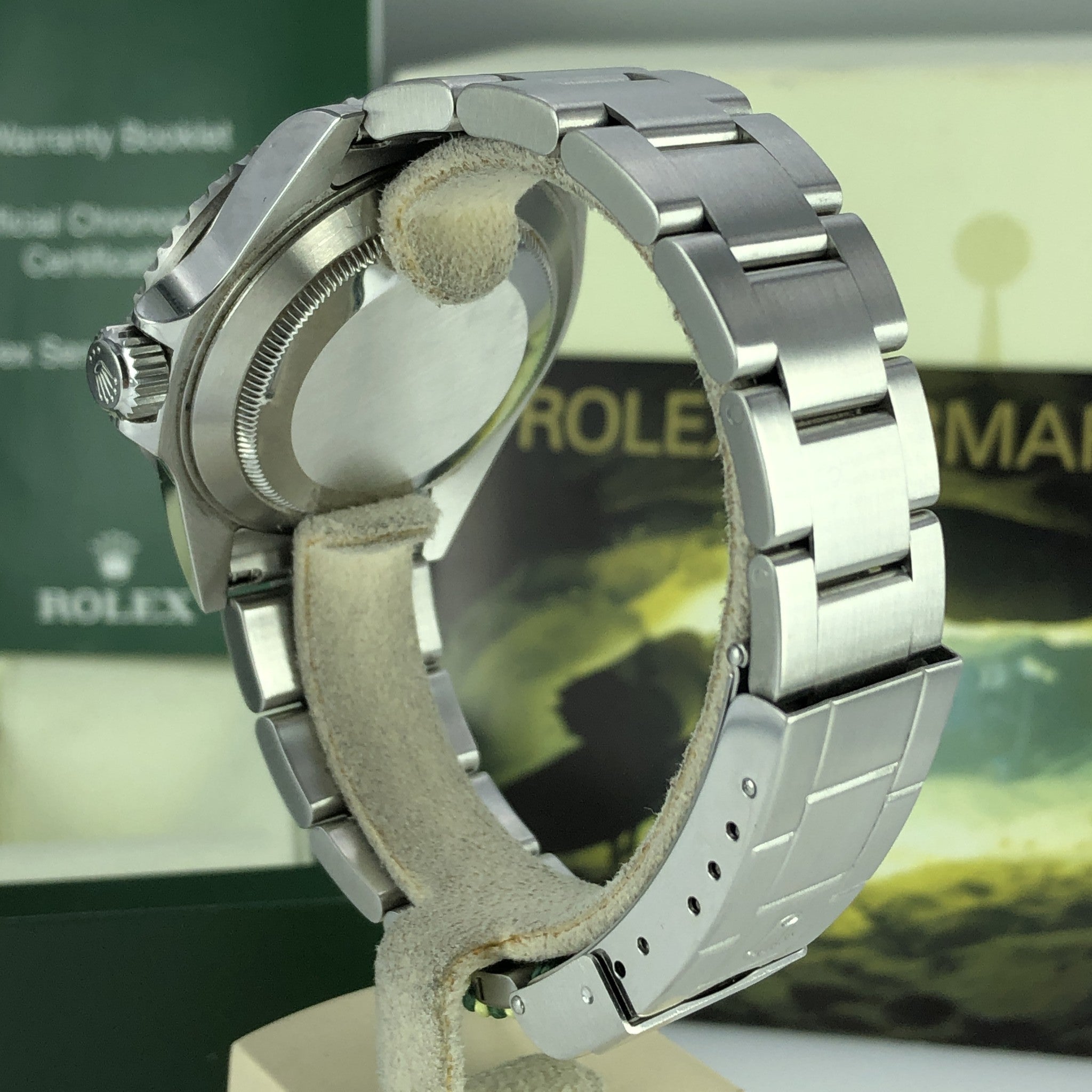2009 Rolex 16610LV Submariner Anniversary Green Kermit Full Set with Box & Card