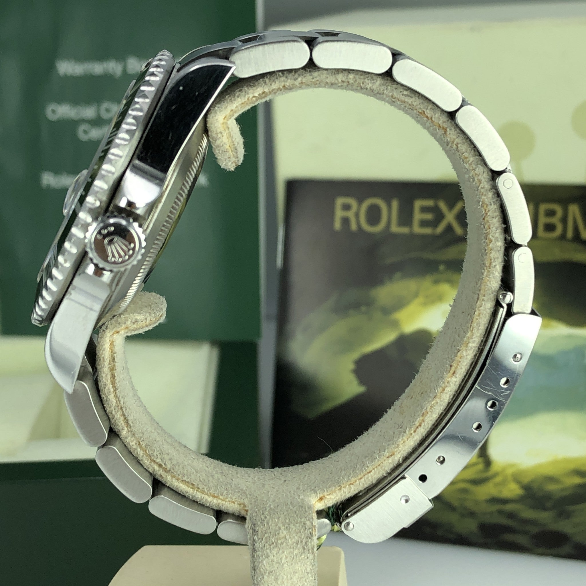 2009 Rolex 16610LV Submariner Anniversary Green Kermit Full Set with Box & Card