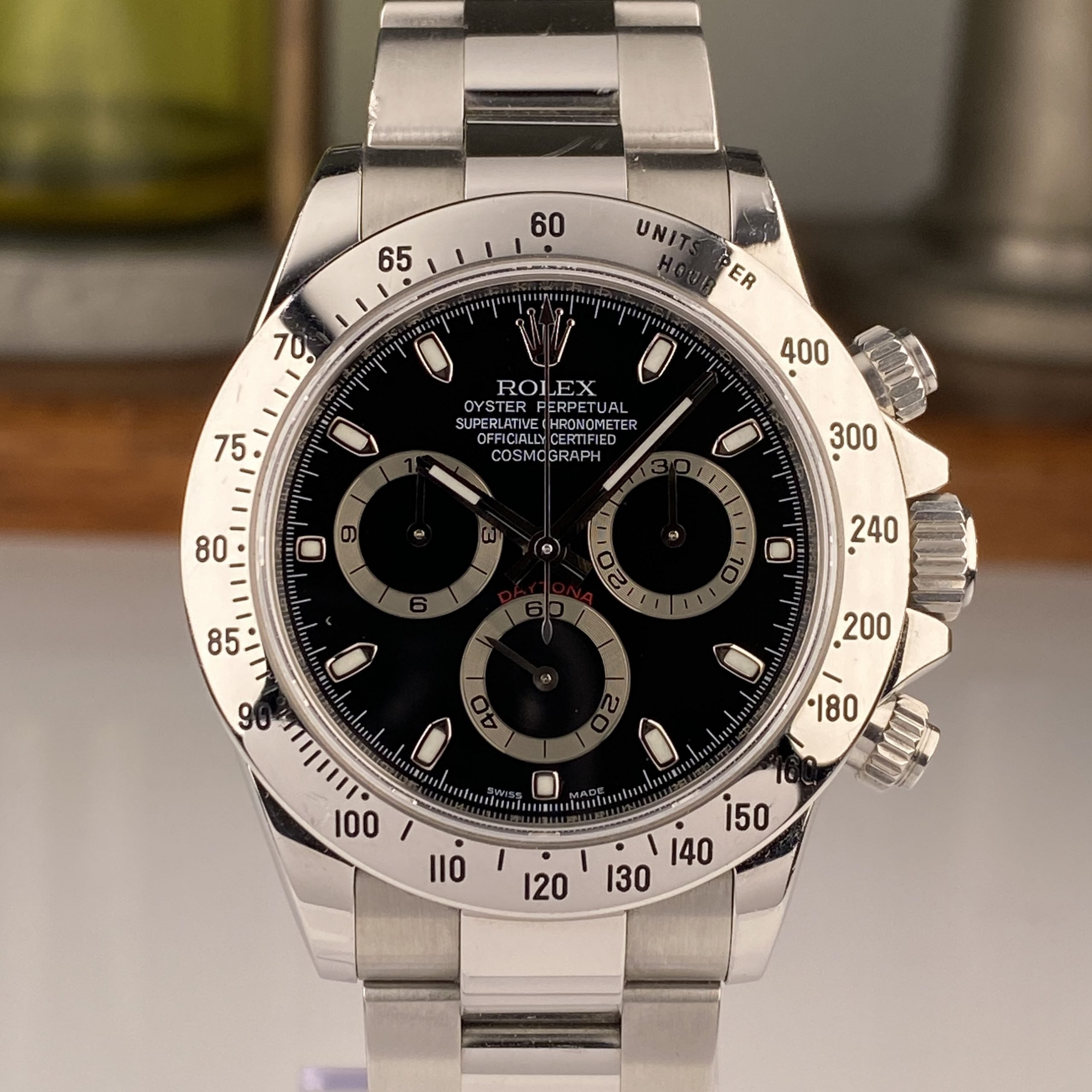 2009 Rolex Daytona 116520 Black Dial Unpolished Great Condition