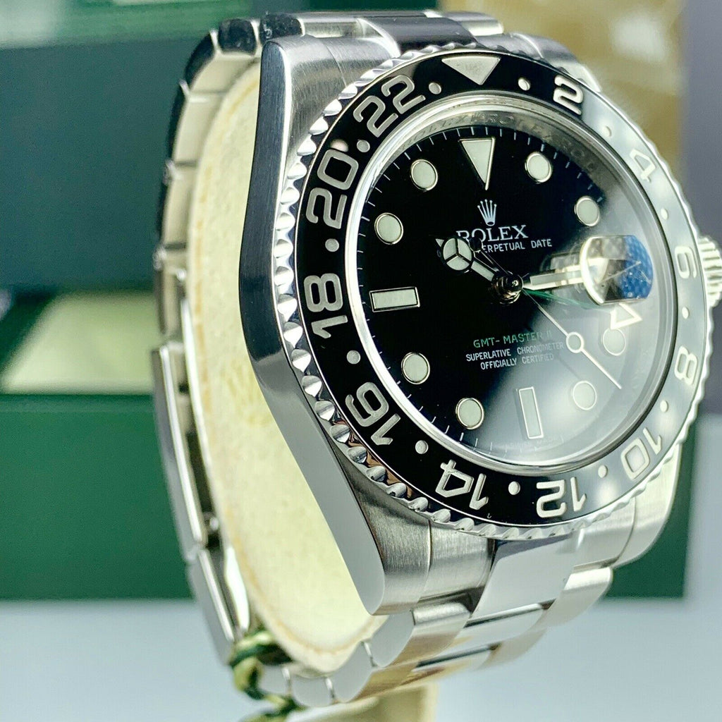 2010 Rolex GMT Master II 116710LN With Box And Card Full Set