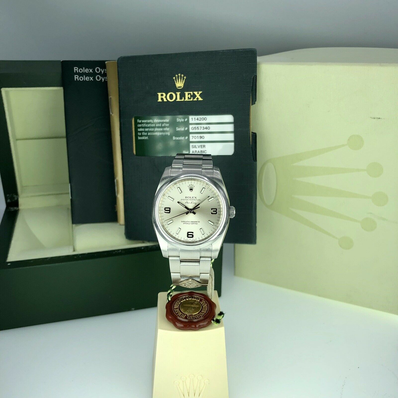 2012 Rolex Air-King 114200 Domino’s Pizza with Box and Papers