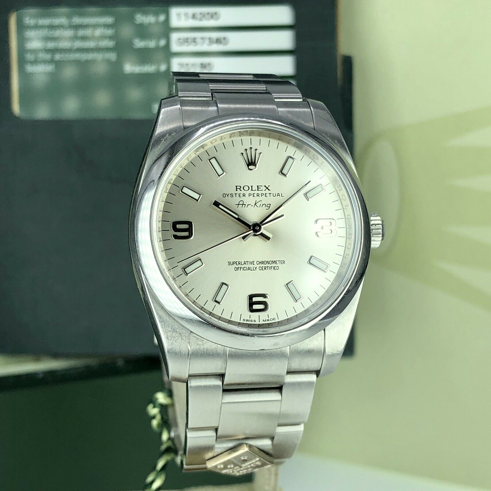 2012 Rolex Air-King 114200 Domino’s Pizza with Box and Papers