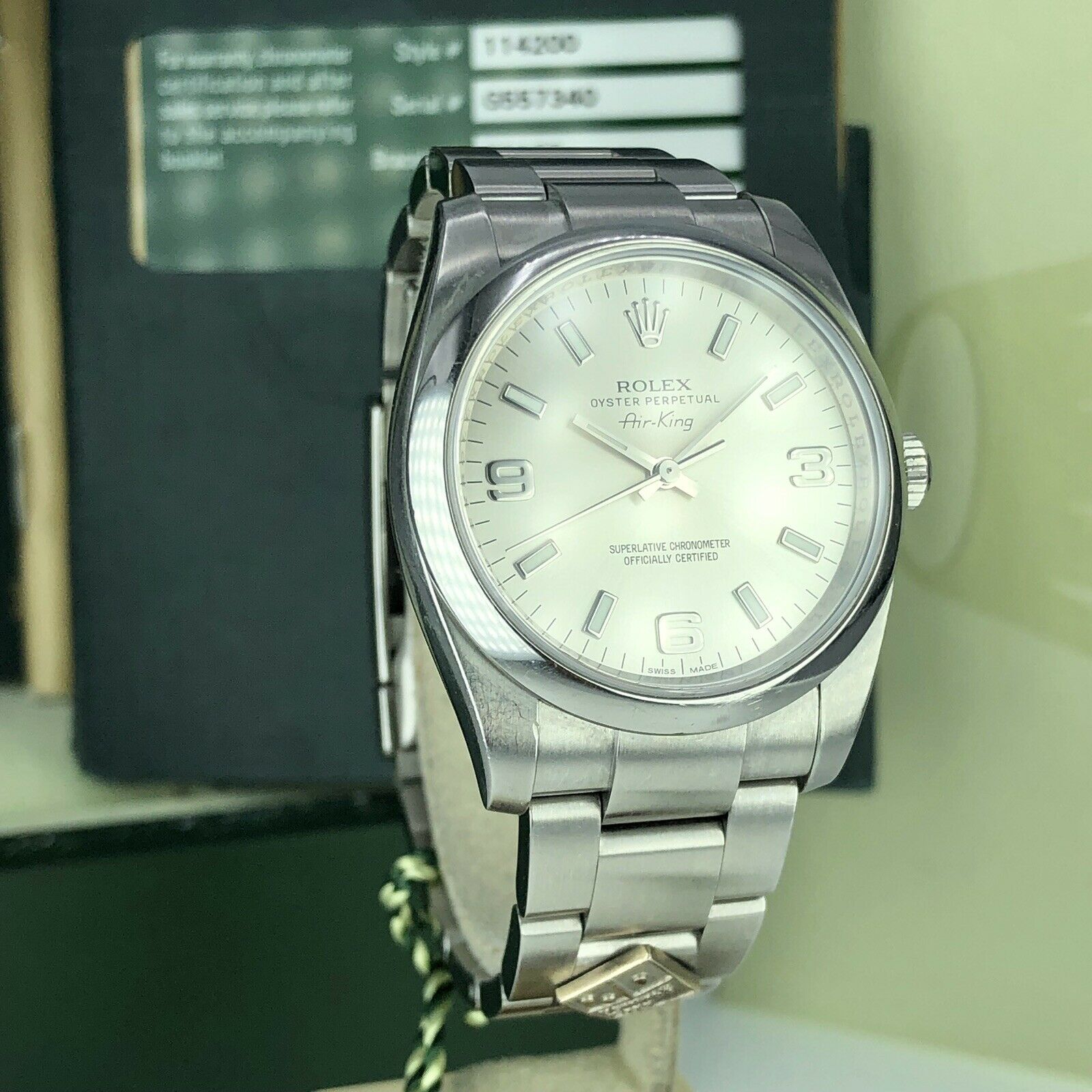 2012 Rolex Air-King 114200 Domino’s Pizza with Box and Papers