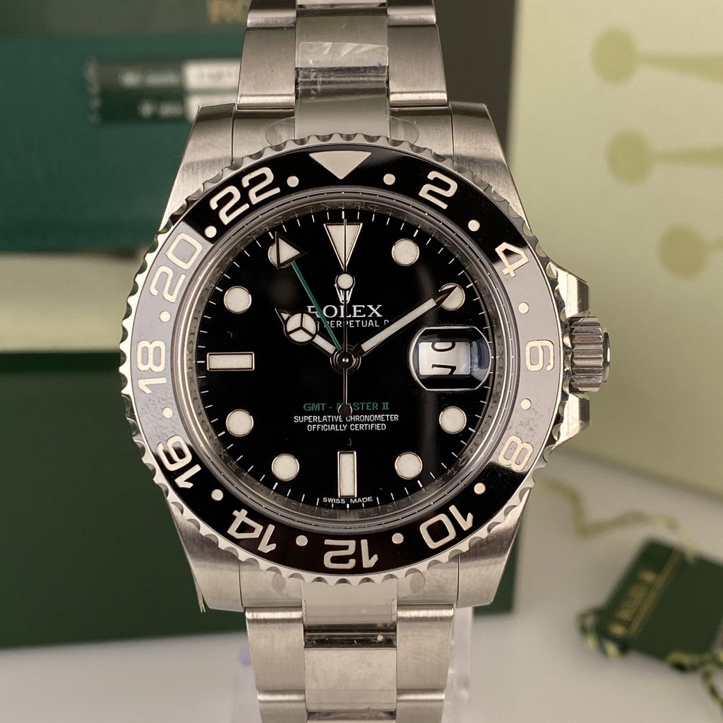 2013 Rolex GMT-Master II 116710LN New Old Stock Full Stickers with Box & Card Complete Discontinued Model