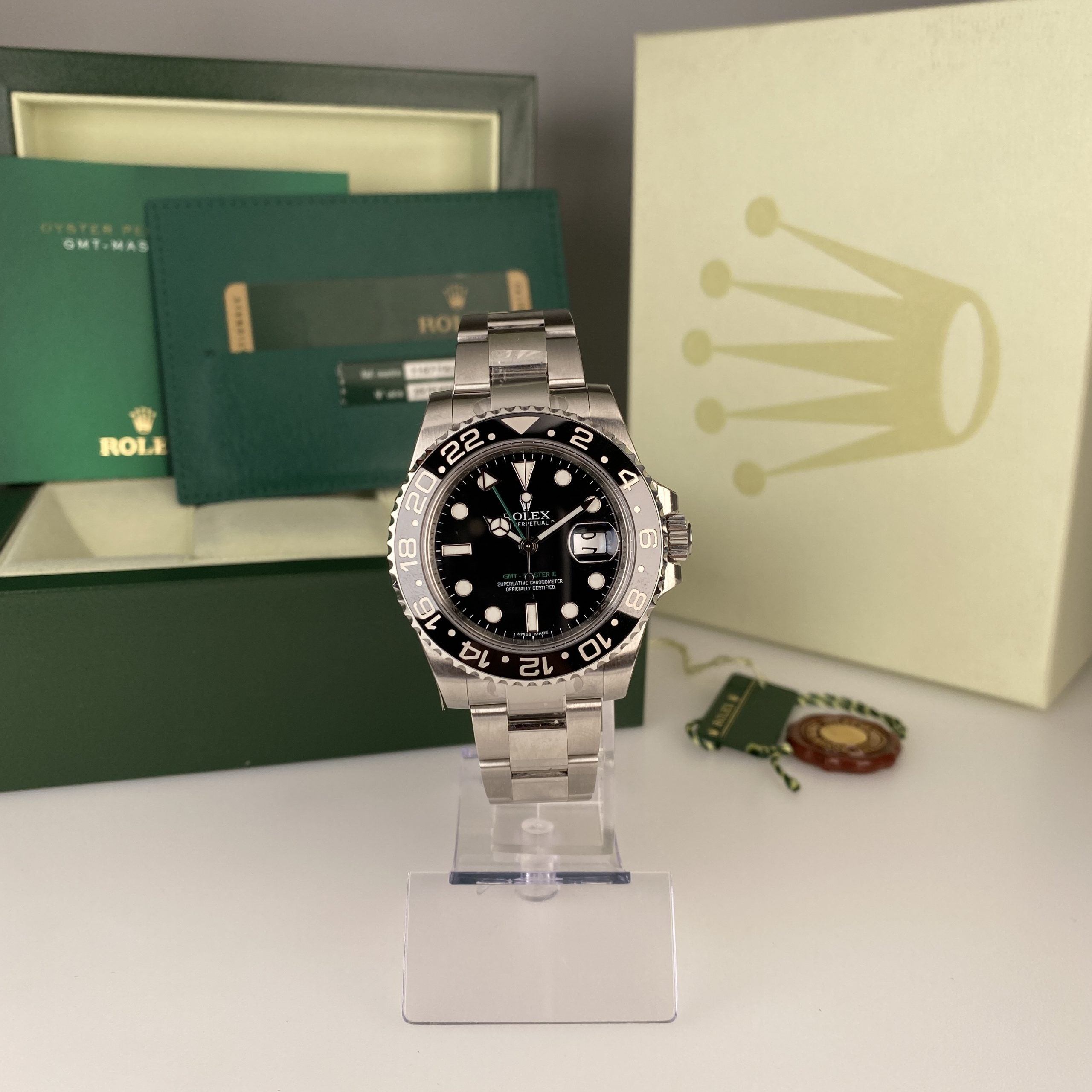 2013 Rolex GMT-Master II 116710LN New Old Stock Full Stickers with Box & Card Complete Discontinued Model