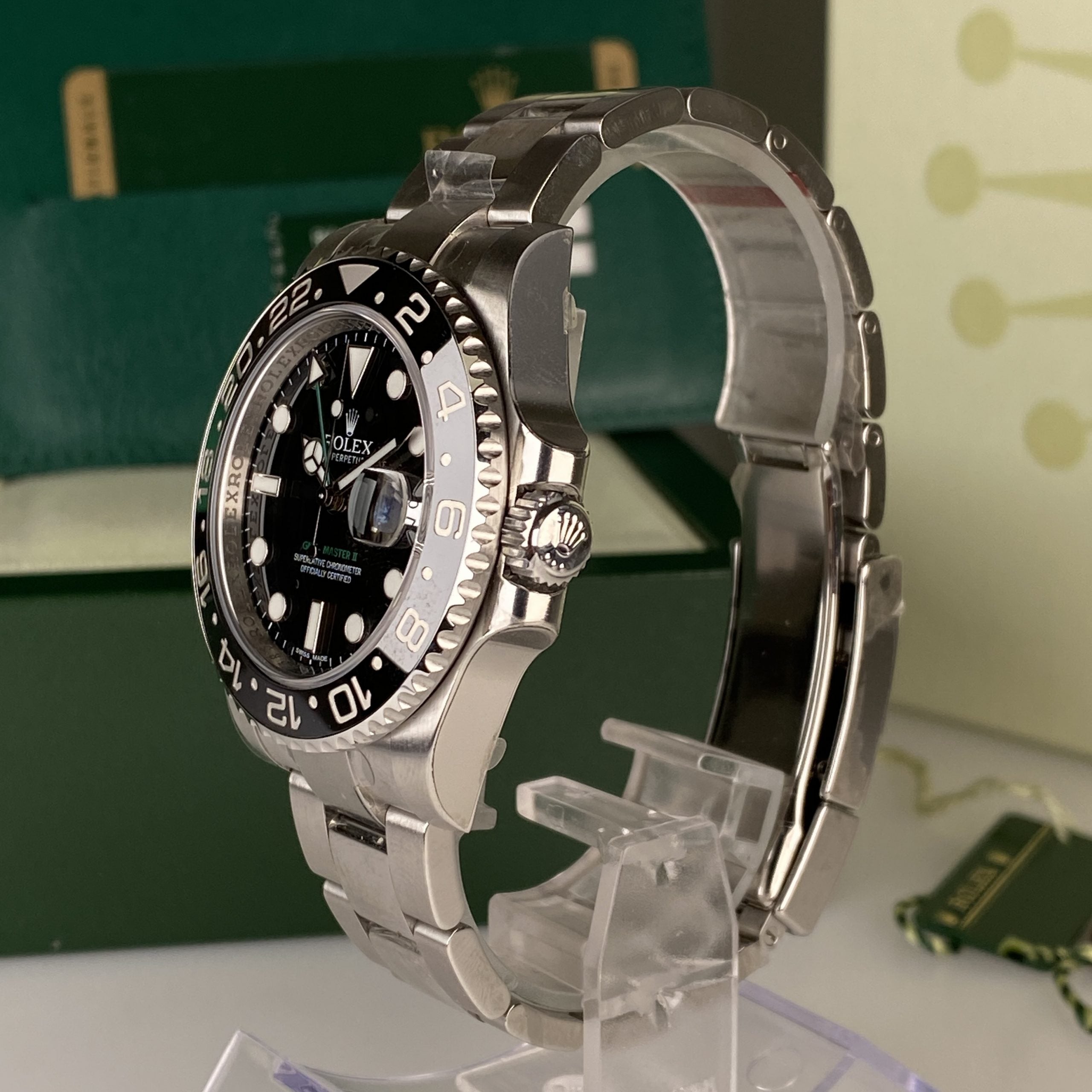 2013 Rolex GMT-Master II 116710LN New Old Stock Full Stickers with Box & Card Complete Discontinued Model