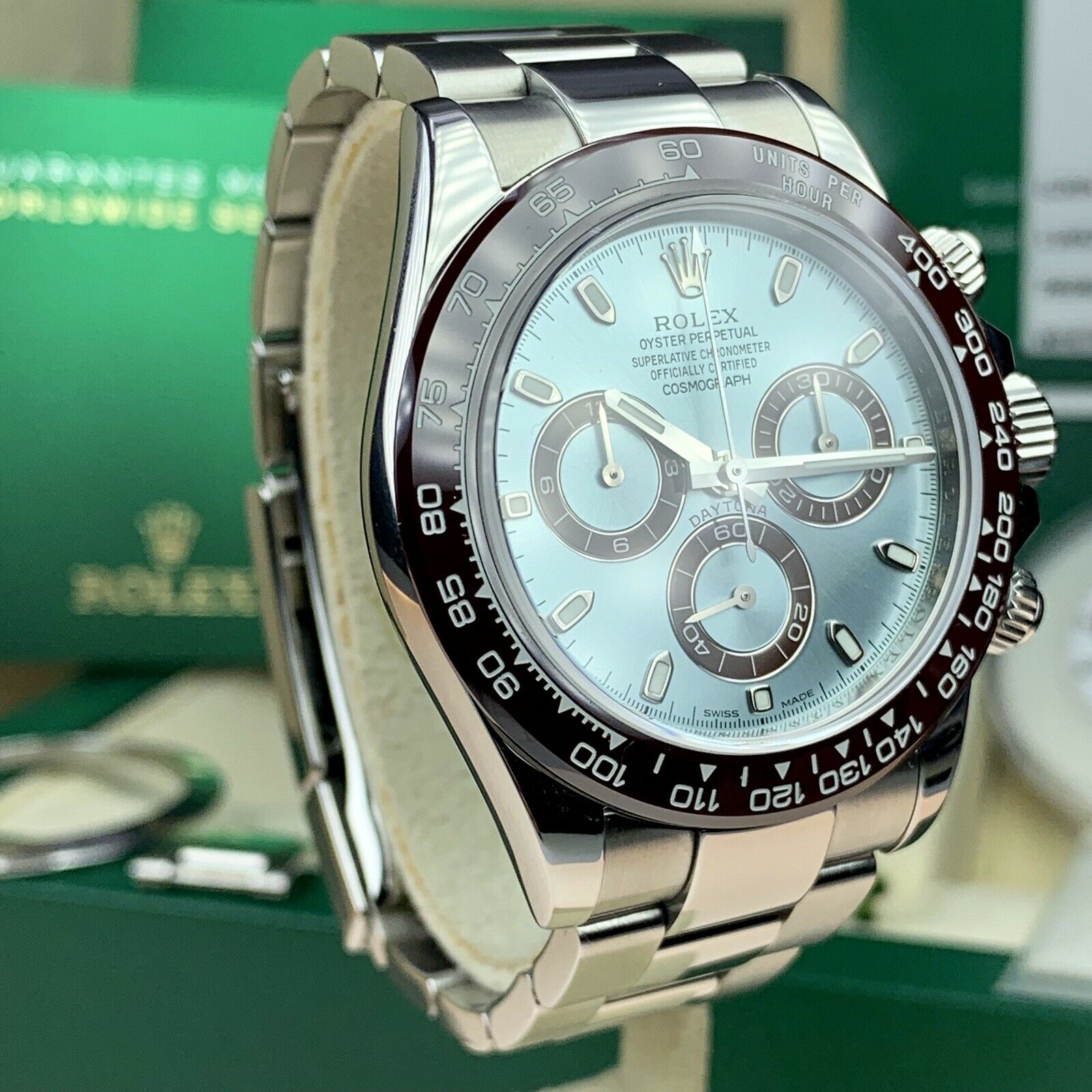 2014 Rolex Daytona 116520 Converted To 116506 With Box & Card Full Set